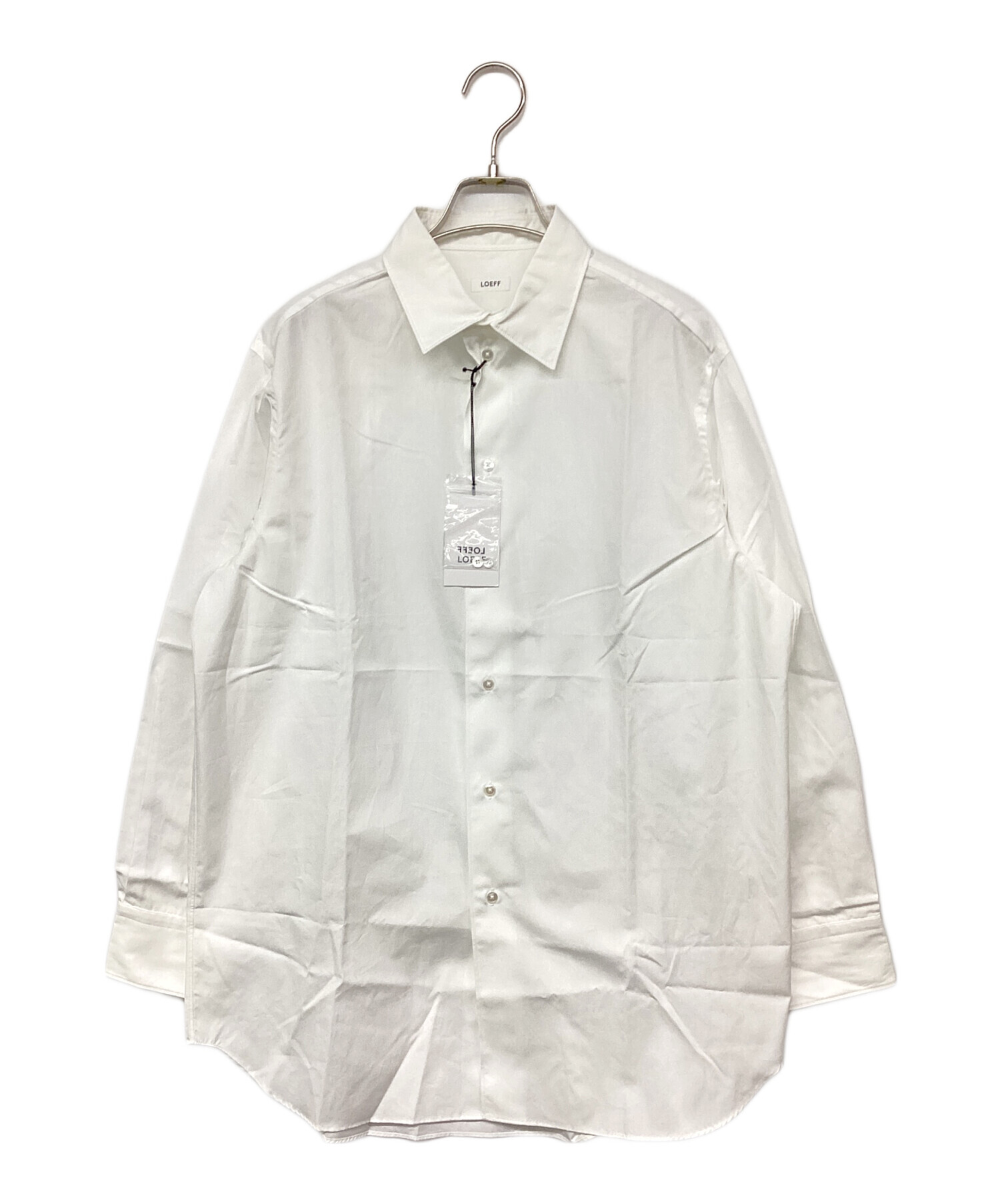 新品・未使用】LOEFF ロエフ |コットンツイル2タックパンツ|ホワイト|1