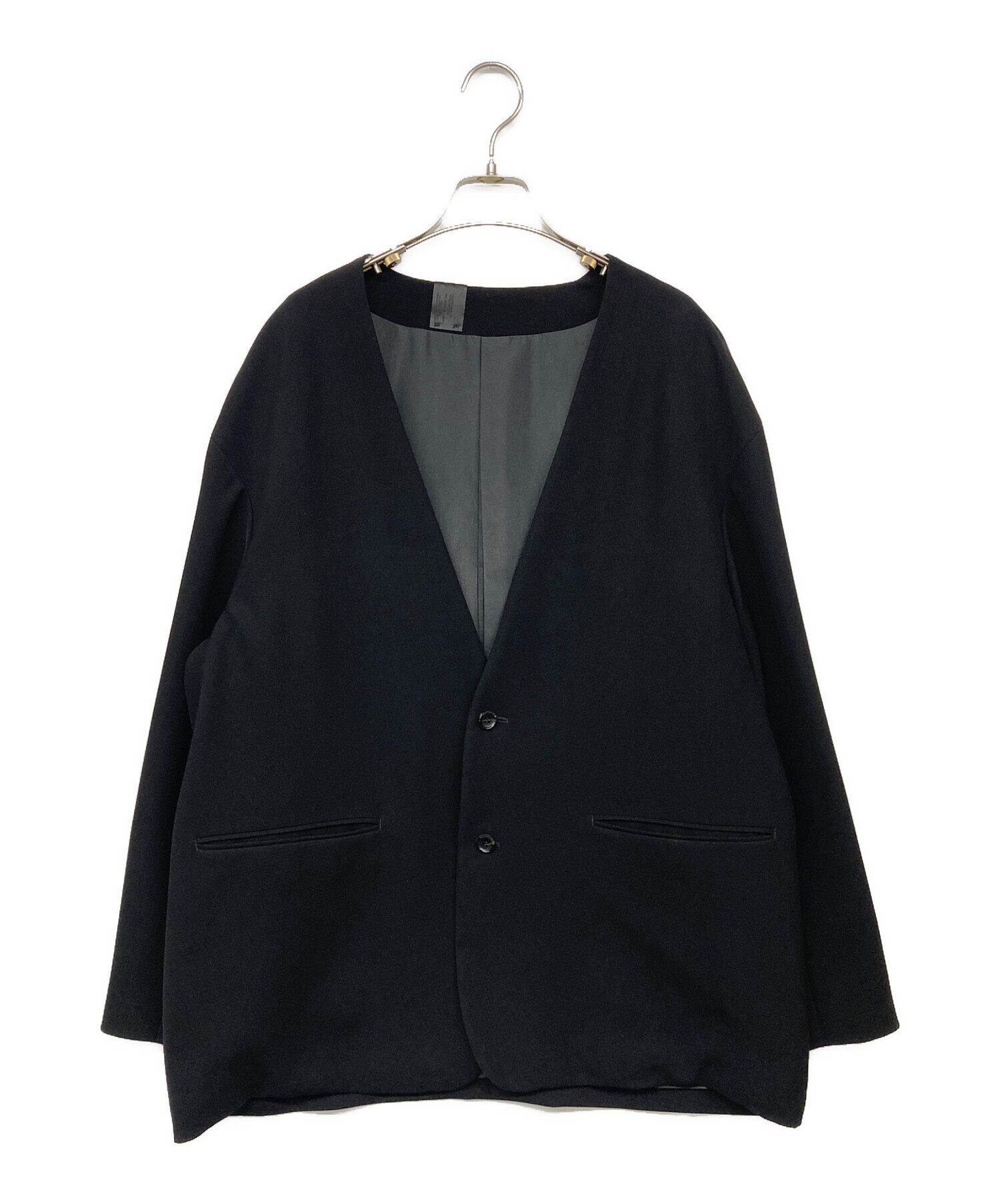 中古・古着通販】N.HOOLYWOOD (エヌ ハリウッド) COLLARLESS JACKET 中古・古着通販】N.HOOLYWOOD (エヌ ハリウッド) COLLARLESS JACKET
