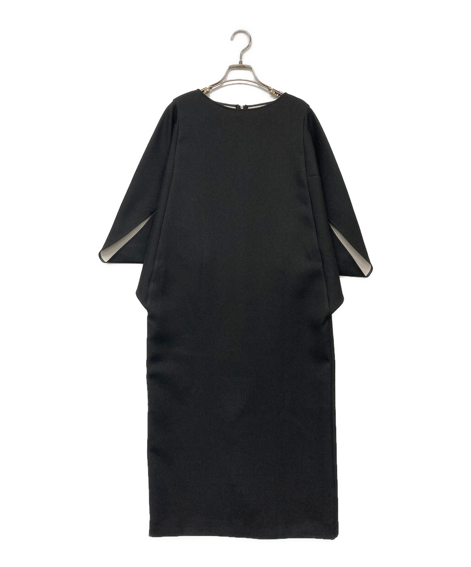 ICBドルマンスリーブ ブラック ロングワンピース