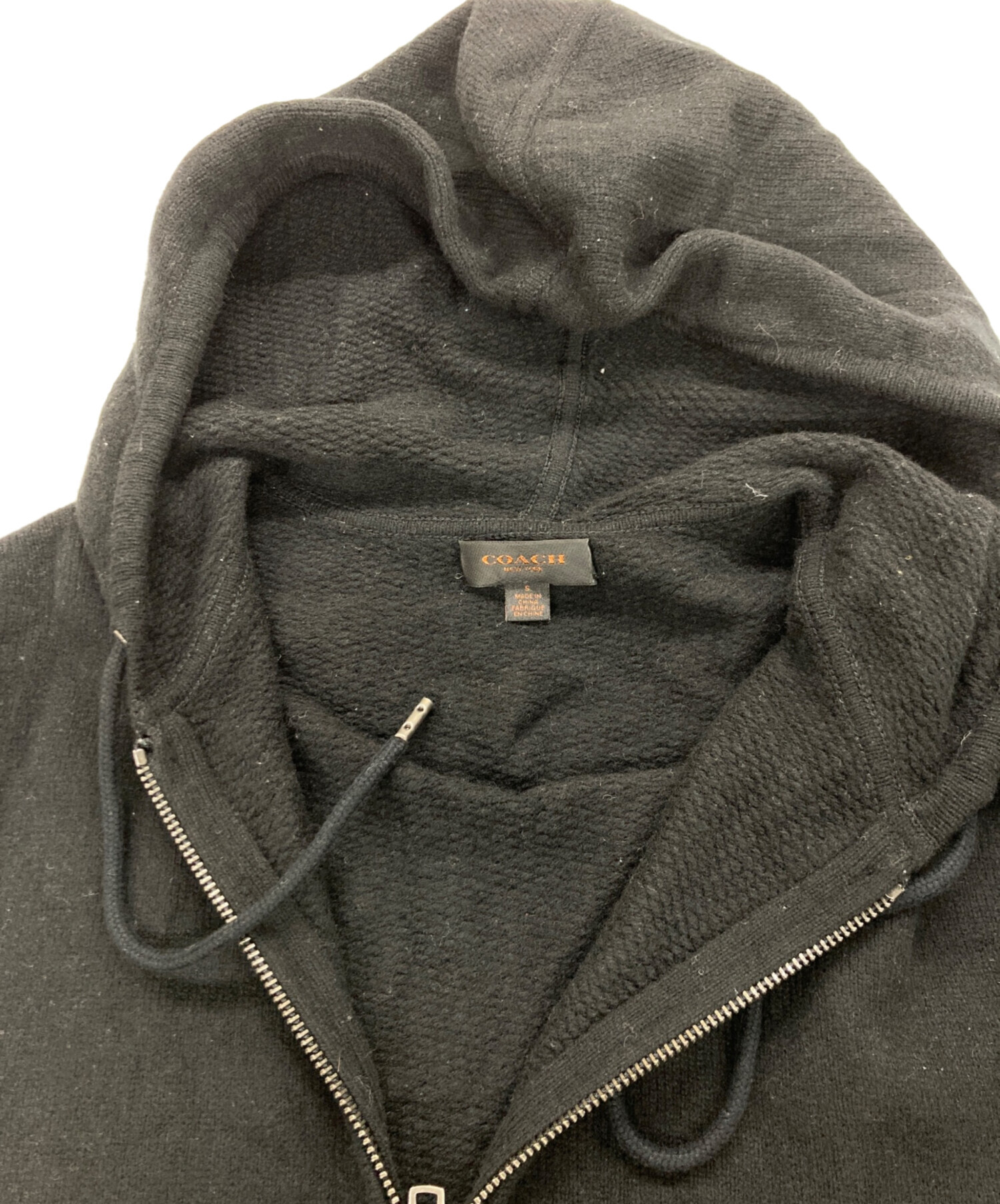 中古・古着通販】COACH (コーチ) レザーエルボーパッチ ニット