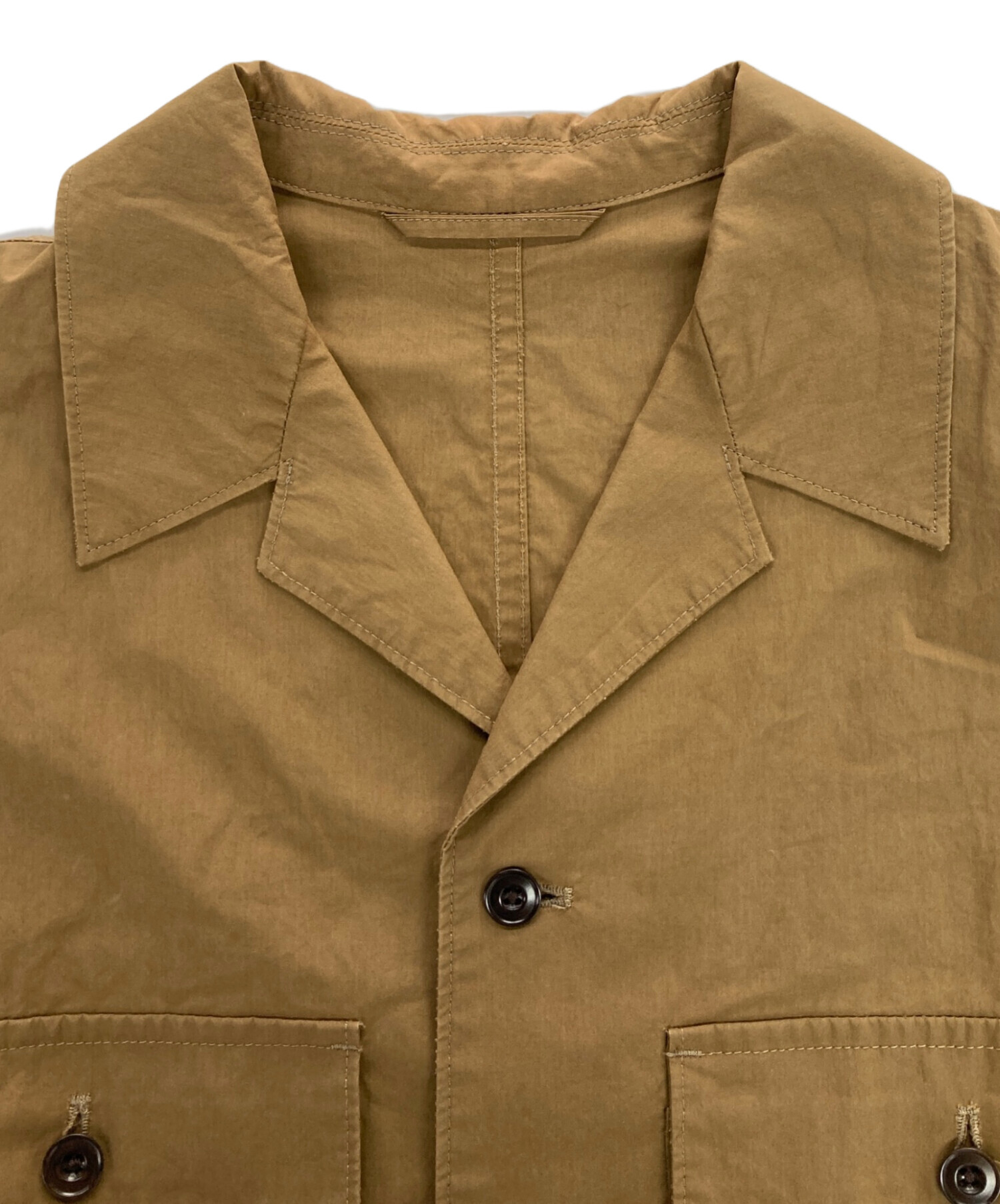 中古・古着通販】LEMAIRE (ルメール) オープンカラーシャツ ブラウン