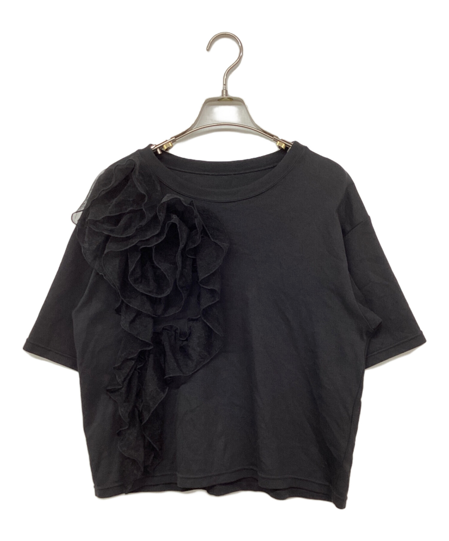 美品 AMERI FLOWER COSAGE TEE 中古・古着通販】AMERI (アメリ) FLOWER COSAGE TEE ブラック サイズ