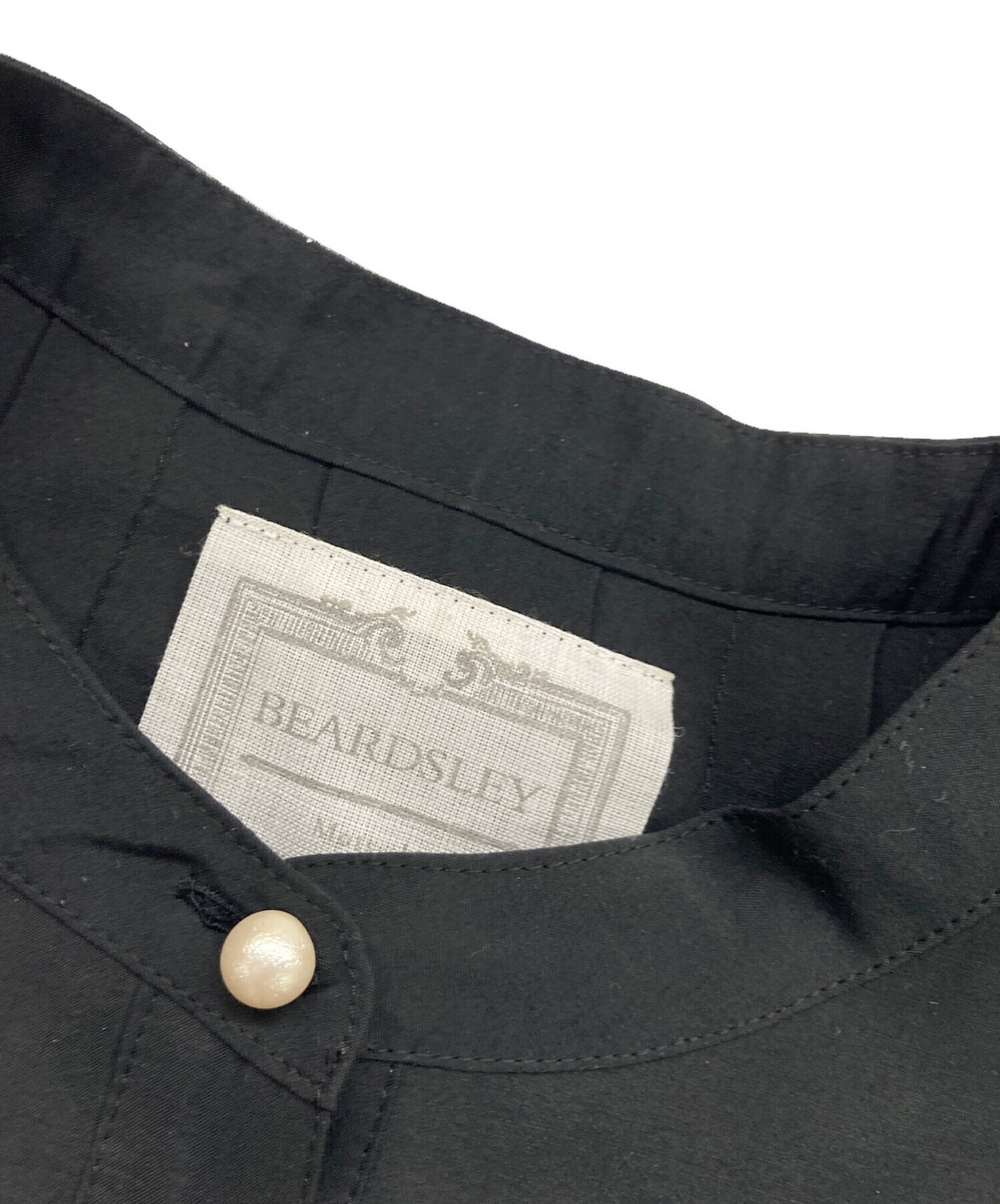 中古・古着通販】BEARDSLEY (ビアズリー) パールボタンシャツ ブラック 
