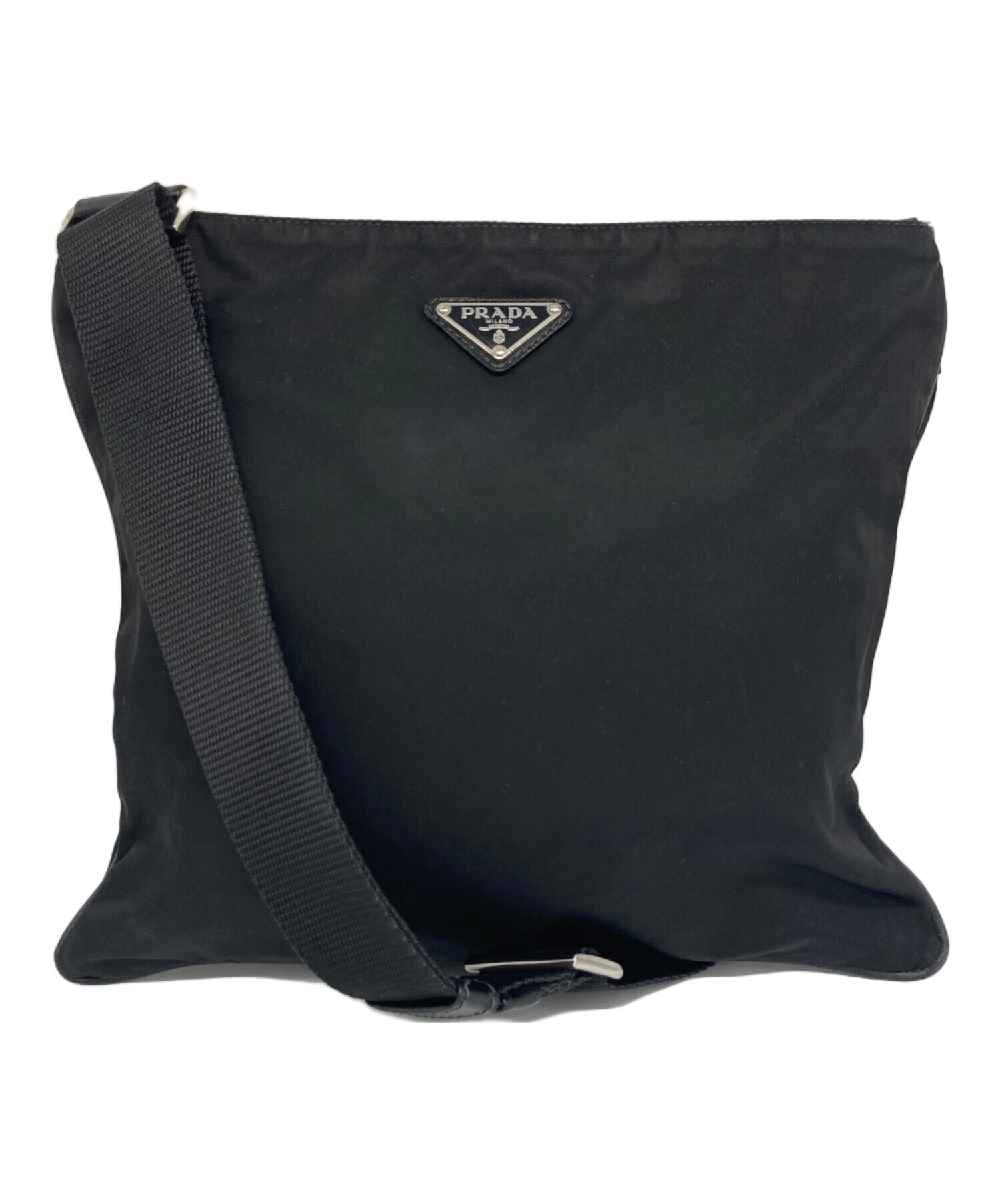 中古・古着通販】PRADA (プラダ) ナイロンショルダーバッグ ブラック