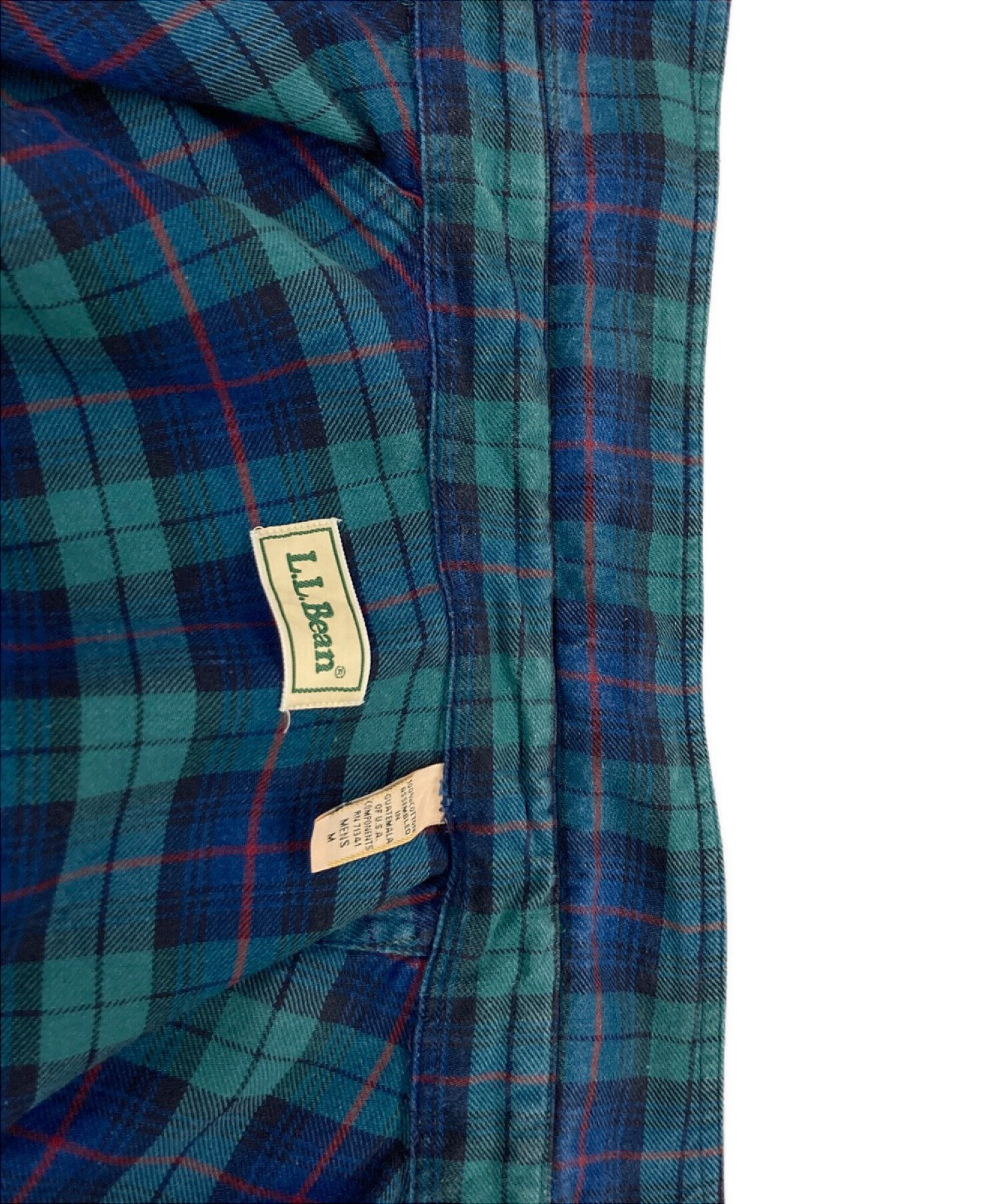 中古・古着通販】L.L.Bean (エルエルビーン) チェックシャツ グリーン 