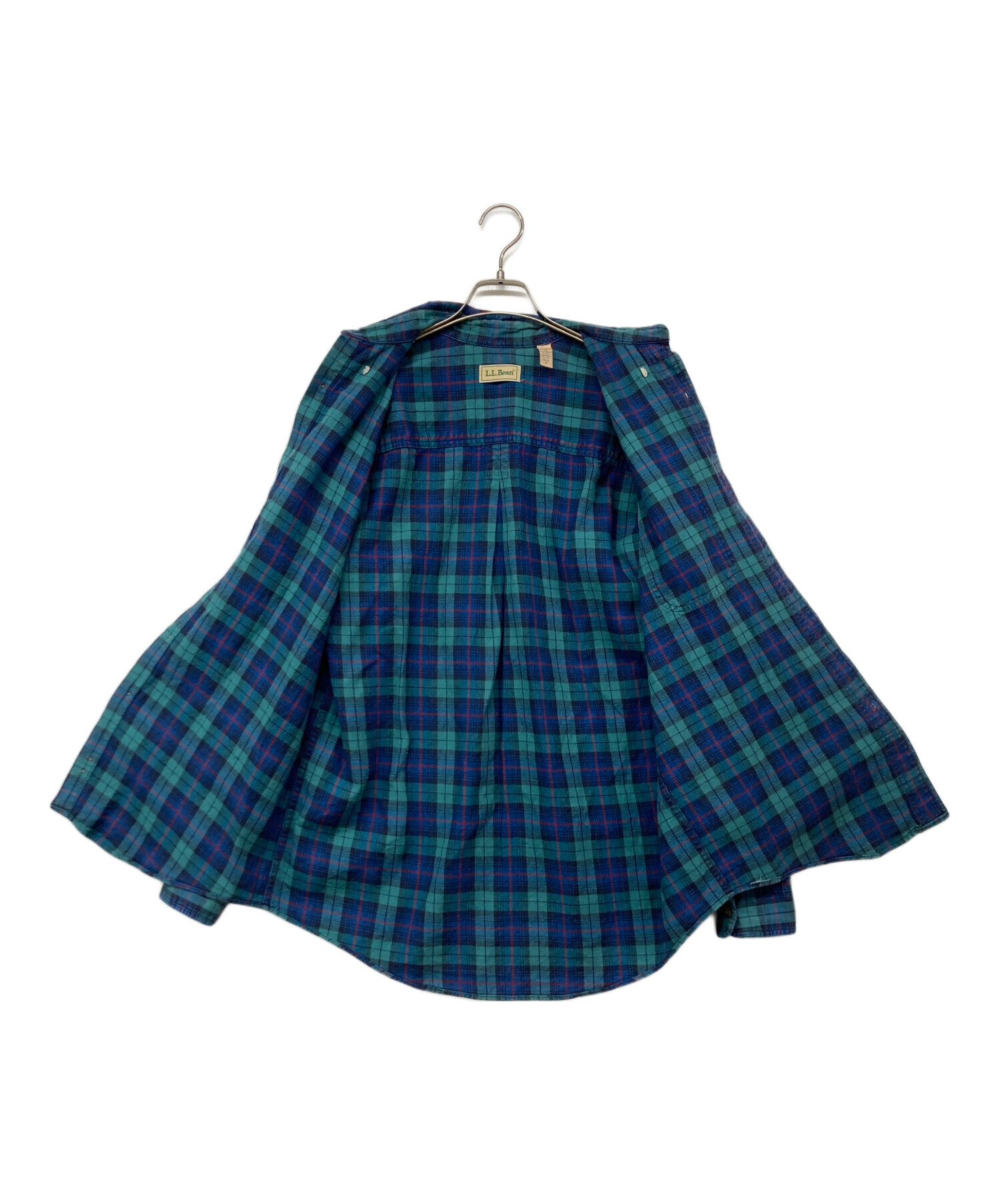 中古・古着通販】L.L.Bean (エルエルビーン) チェックシャツ グリーン 