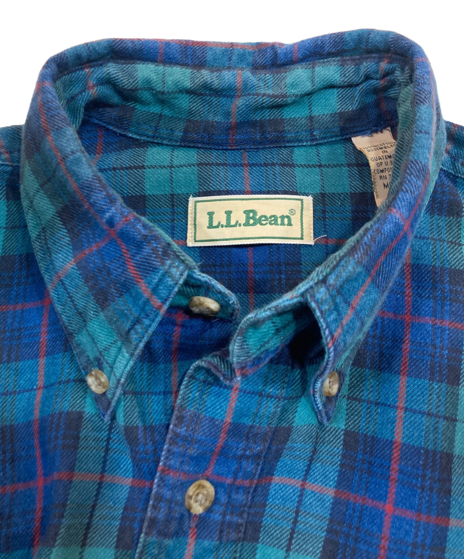 中古・古着通販】L.L.Bean (エルエルビーン) チェックシャツ グリーン 