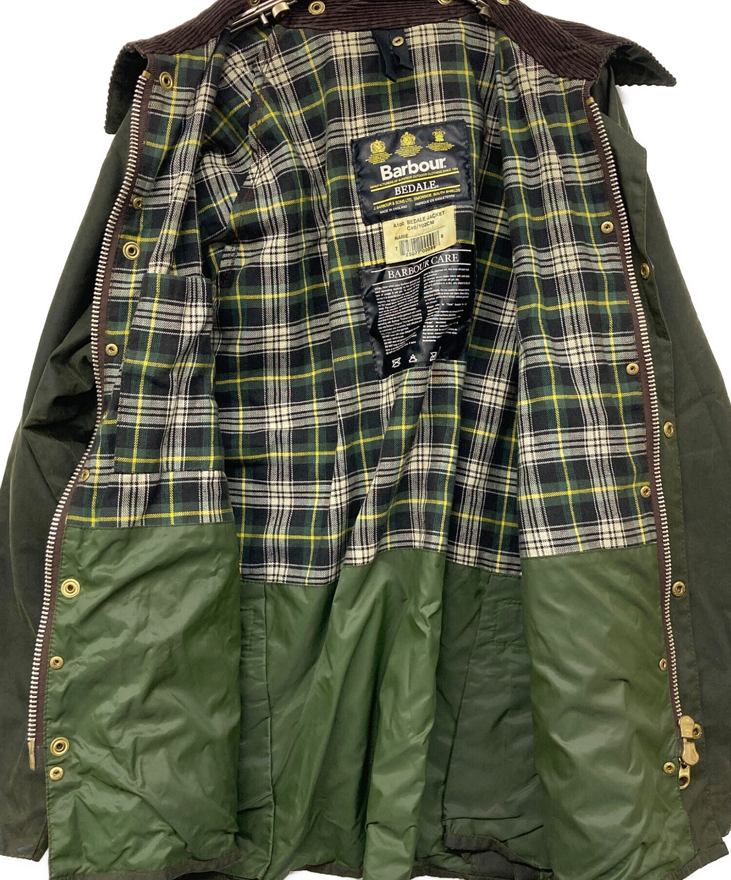 Barbour bedale c40 カーキ リメイク 93s Barbour bedale c40 カーキ