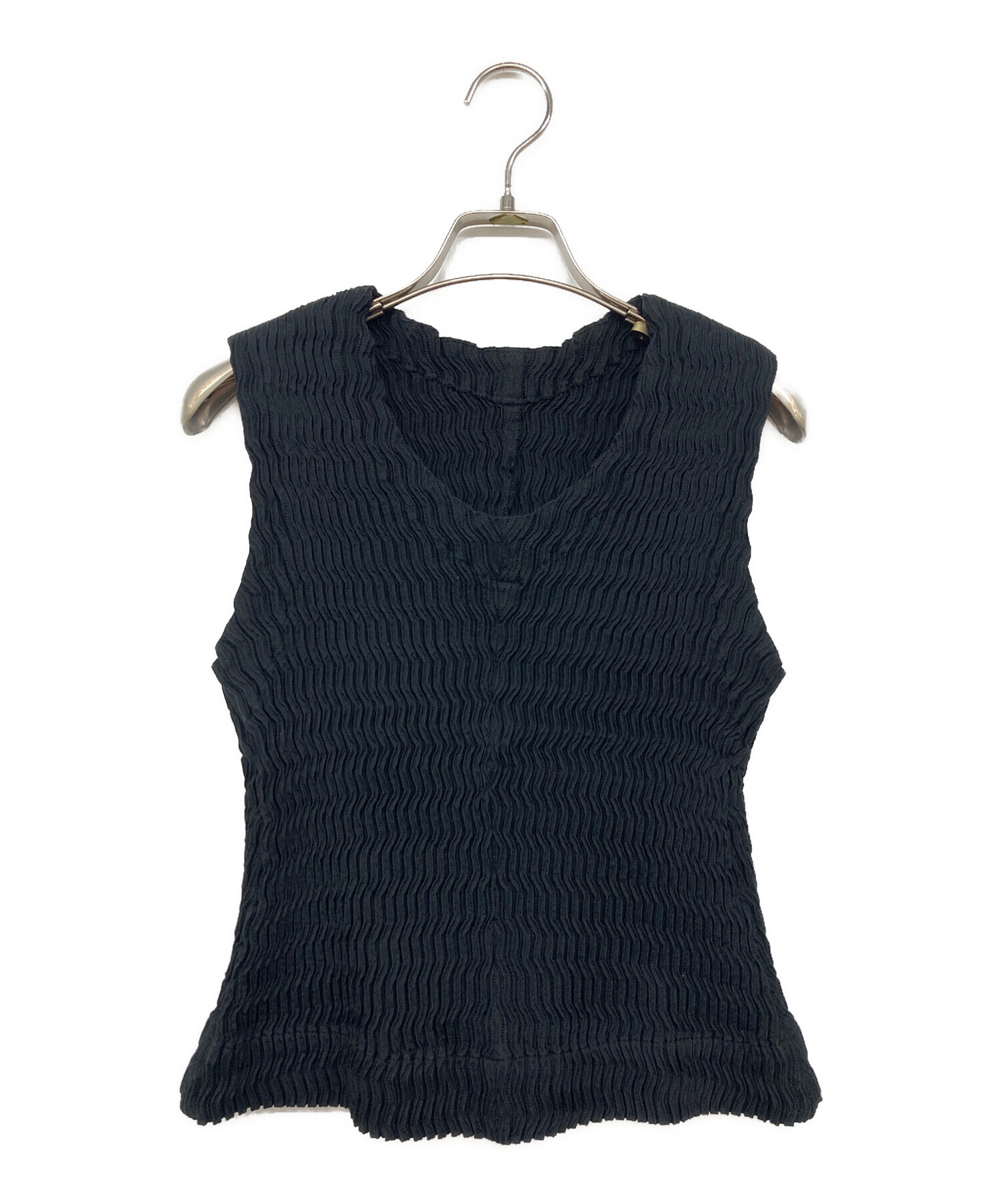 イッセイミヤケ ISSEY MIYAKE プリーツ ノースリーブ ワンピース