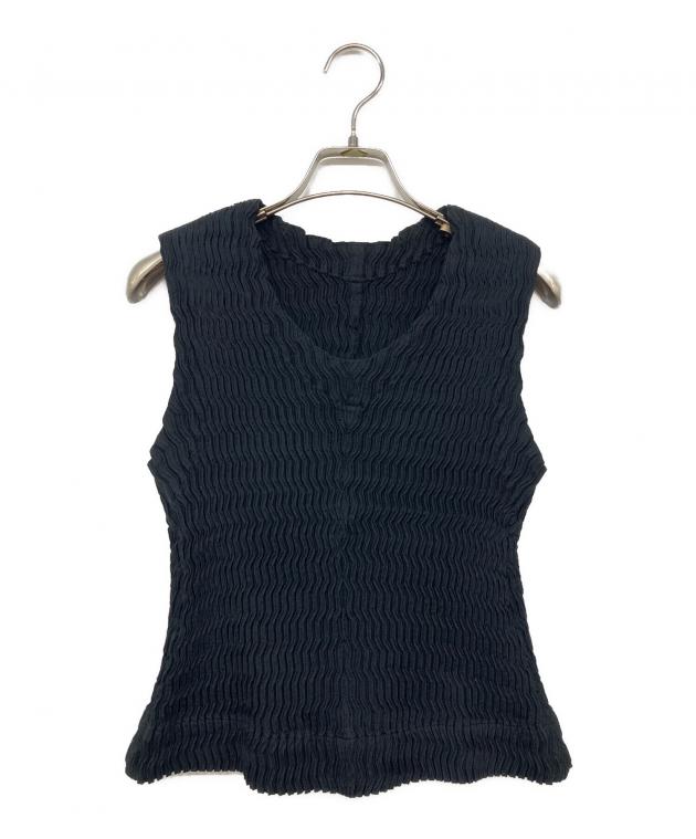 中古・古着通販】ISSEY MIYAKE (イッセイミヤケ) プリーツノースリーブ