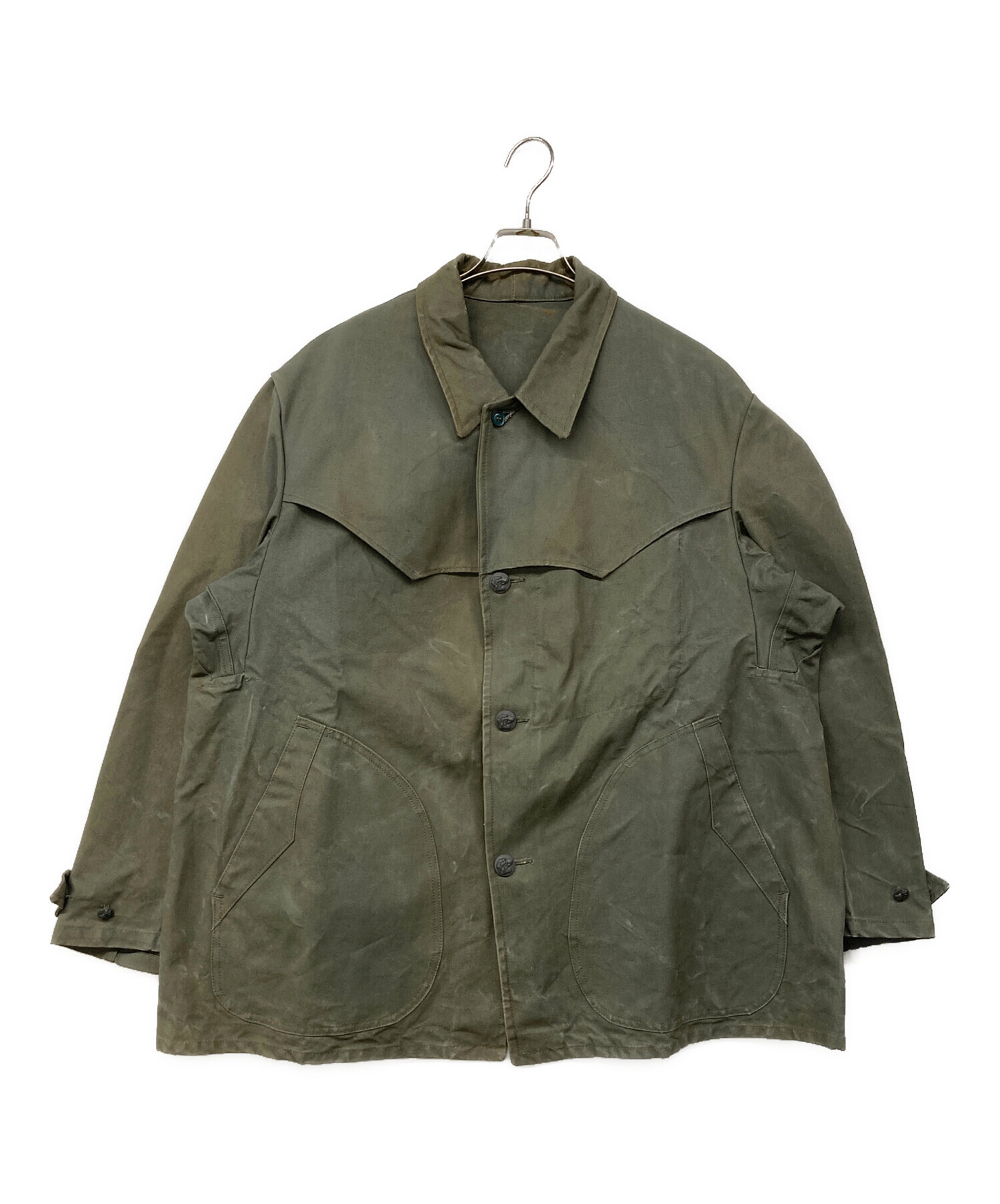 中古・古着通販】USED (ユーズド) ハンティングジャケット グリーン 