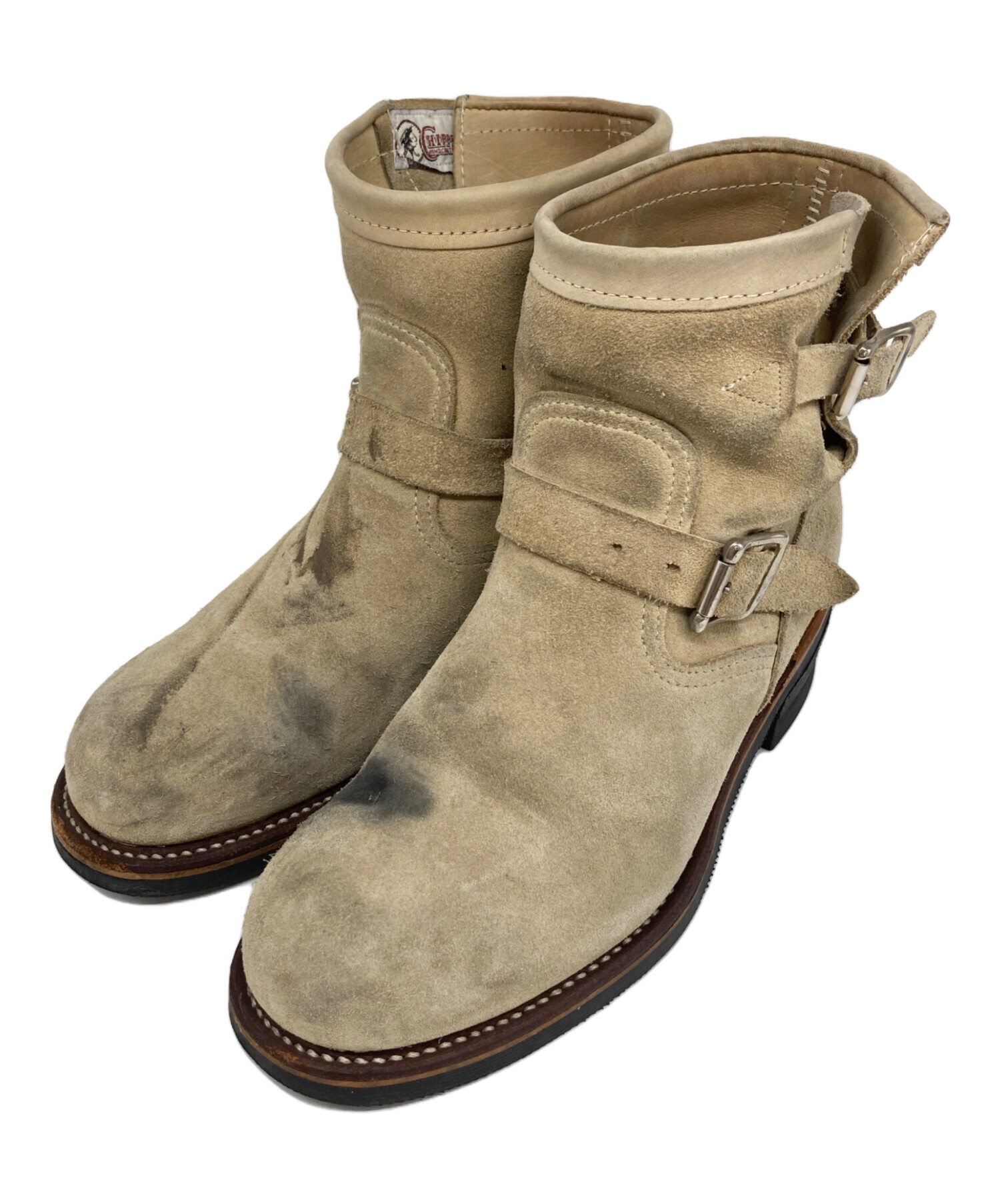 CHIPPEWA エンジニアブーツ ベージュ スエード CHIPPEWA(チペワ 