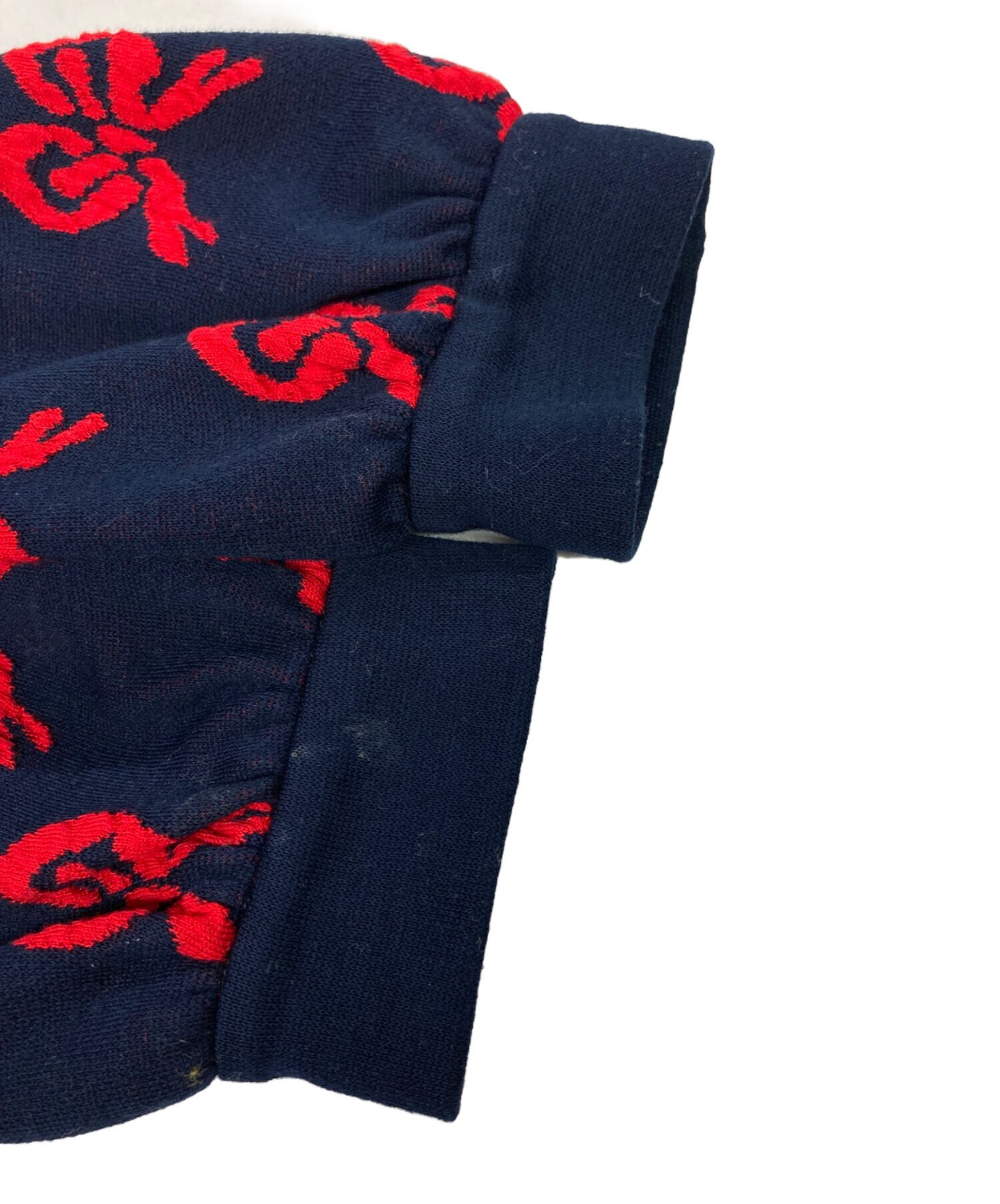 中古・古着通販】GUCCI (グッチ) リボンニットカーディガン レッド