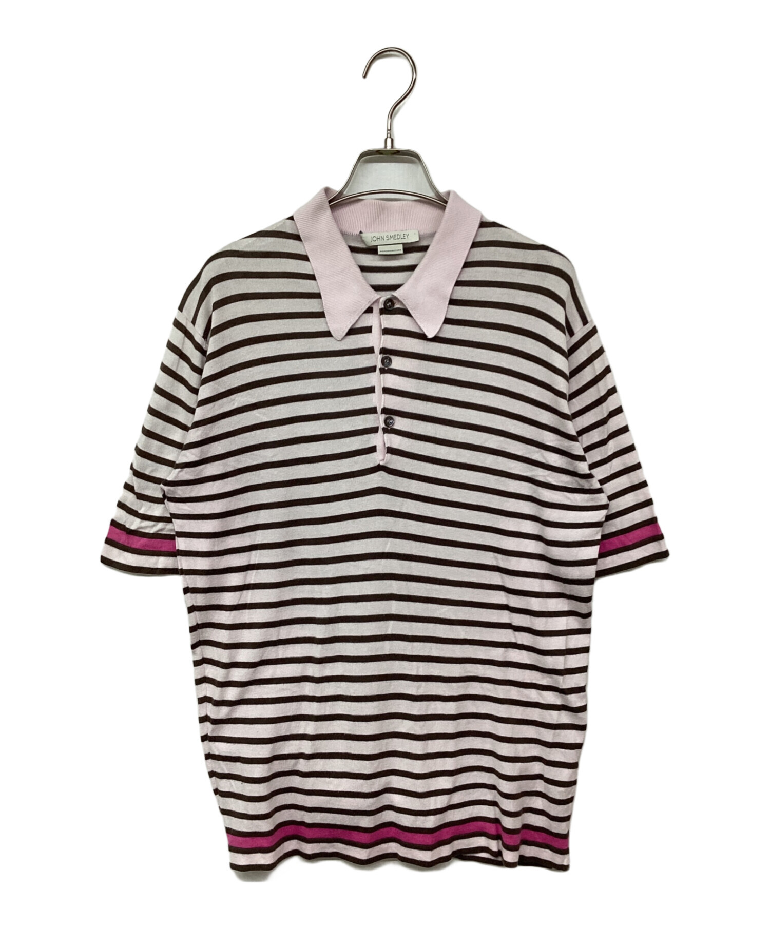 中古・古着通販】JOHN SMEDLEY (ジョンスメドレー) ボーダーポロシャツ 