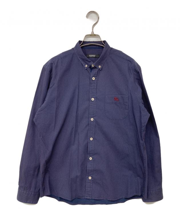 BLACK LABEL BURBERRY 長袖シャツ ネイビー