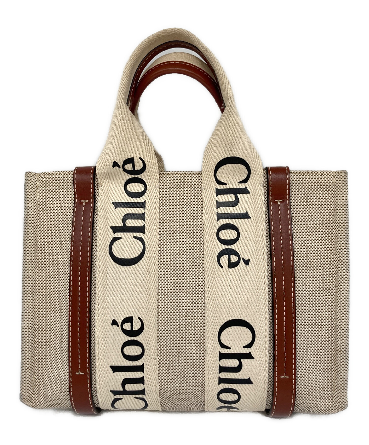 中古・古着通販】Chloe (クロエ) woodyミニバッグ ベージュ｜ブランド 