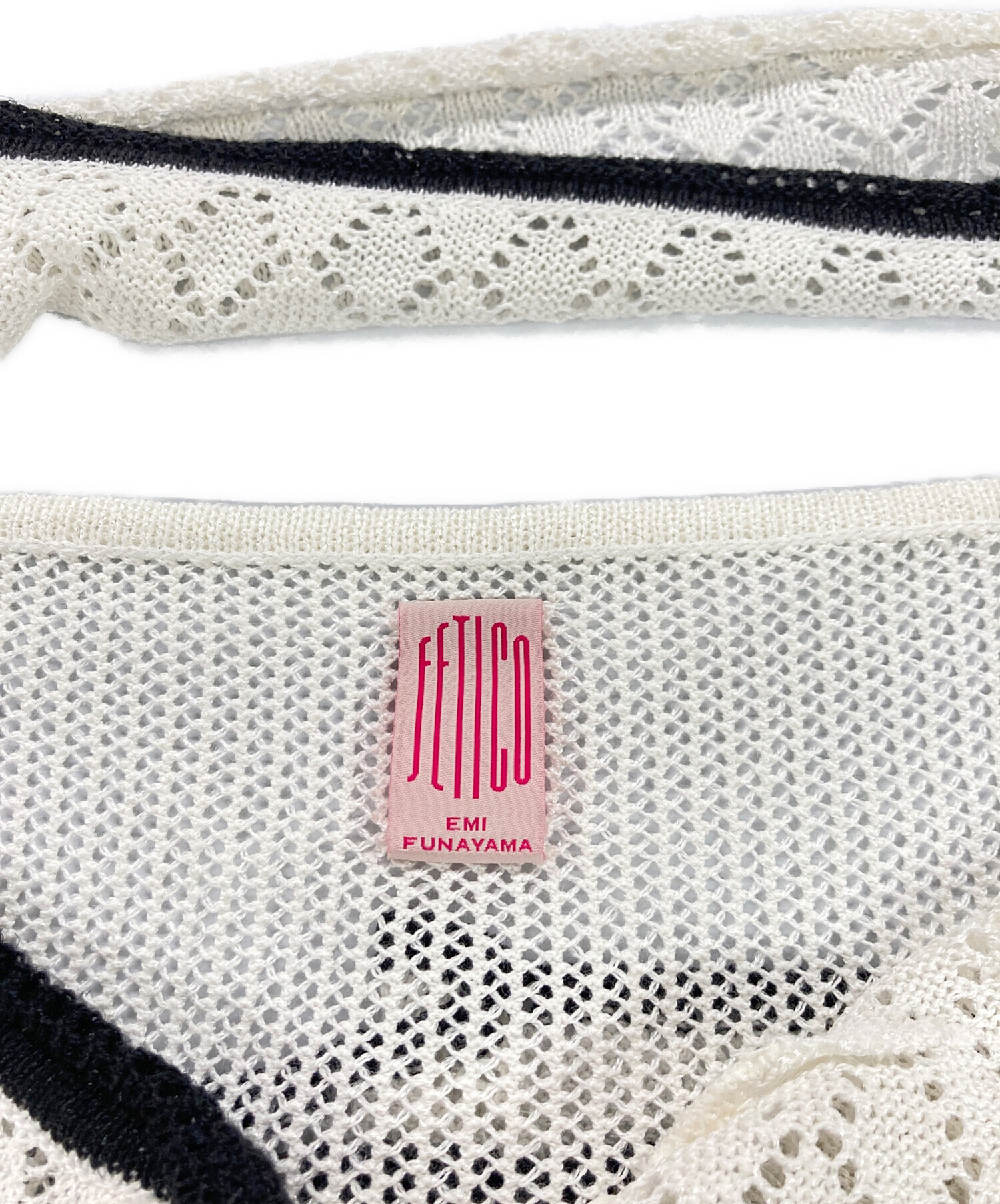 中古・古着通販】FETICO (フェティコ) LACE KNIT MINI DRESS