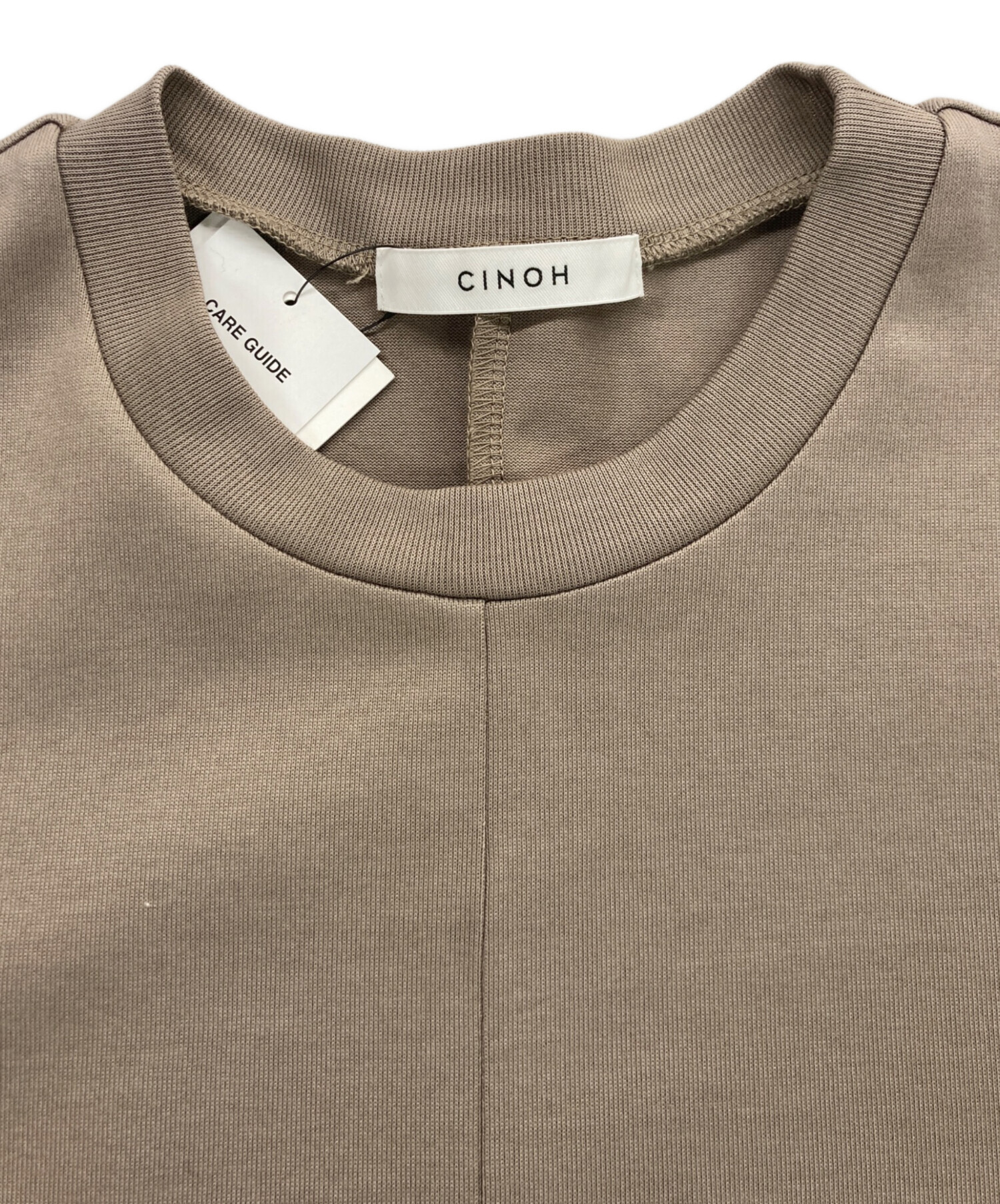 美品♪23AW チノ CINOH ジャージドレス コットンワンピース 中古・古着通販】CINOH (チノ) COTTON JERSEY DRESS/コットン