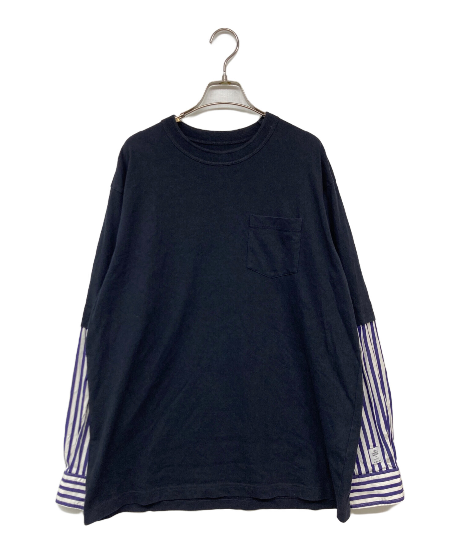 中古・古着通販】sacai (サカイ) ドッキングカットソー ブラック