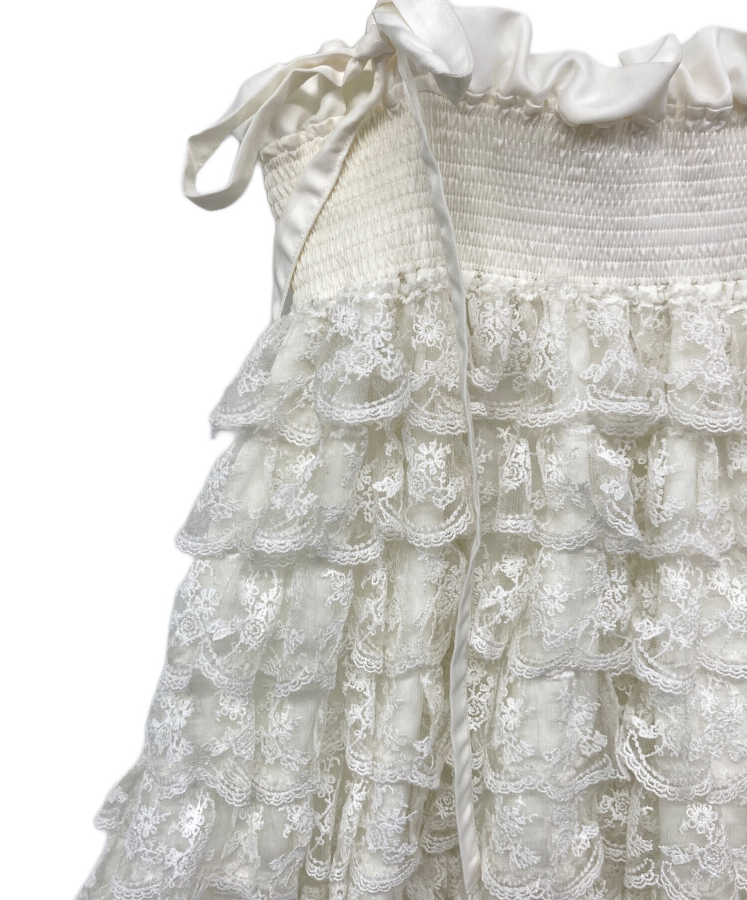 中古・古着通販】Bibiy. (ビビィ) MIMI LACE SKIRT ホワイト 中古・古着通販】Bibiy. (ビビィ) MIMI LACE SKIRT ホワイト