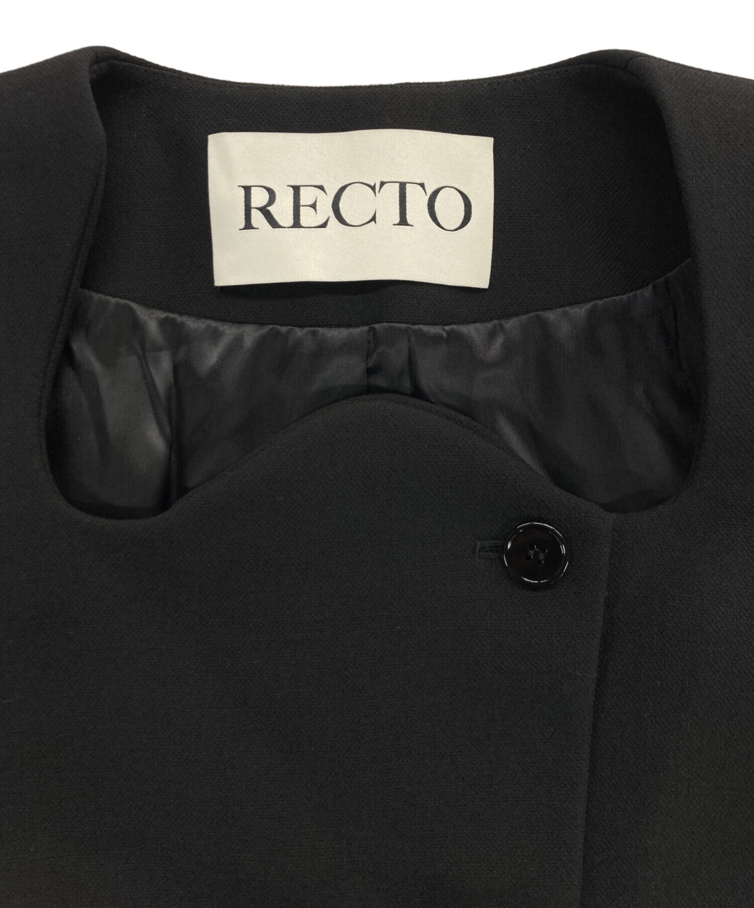 RECTO レクト　シグネチャーカーブネックジャケット RECTO レクト シグネチャーカーブネックジャケット - メルカリ