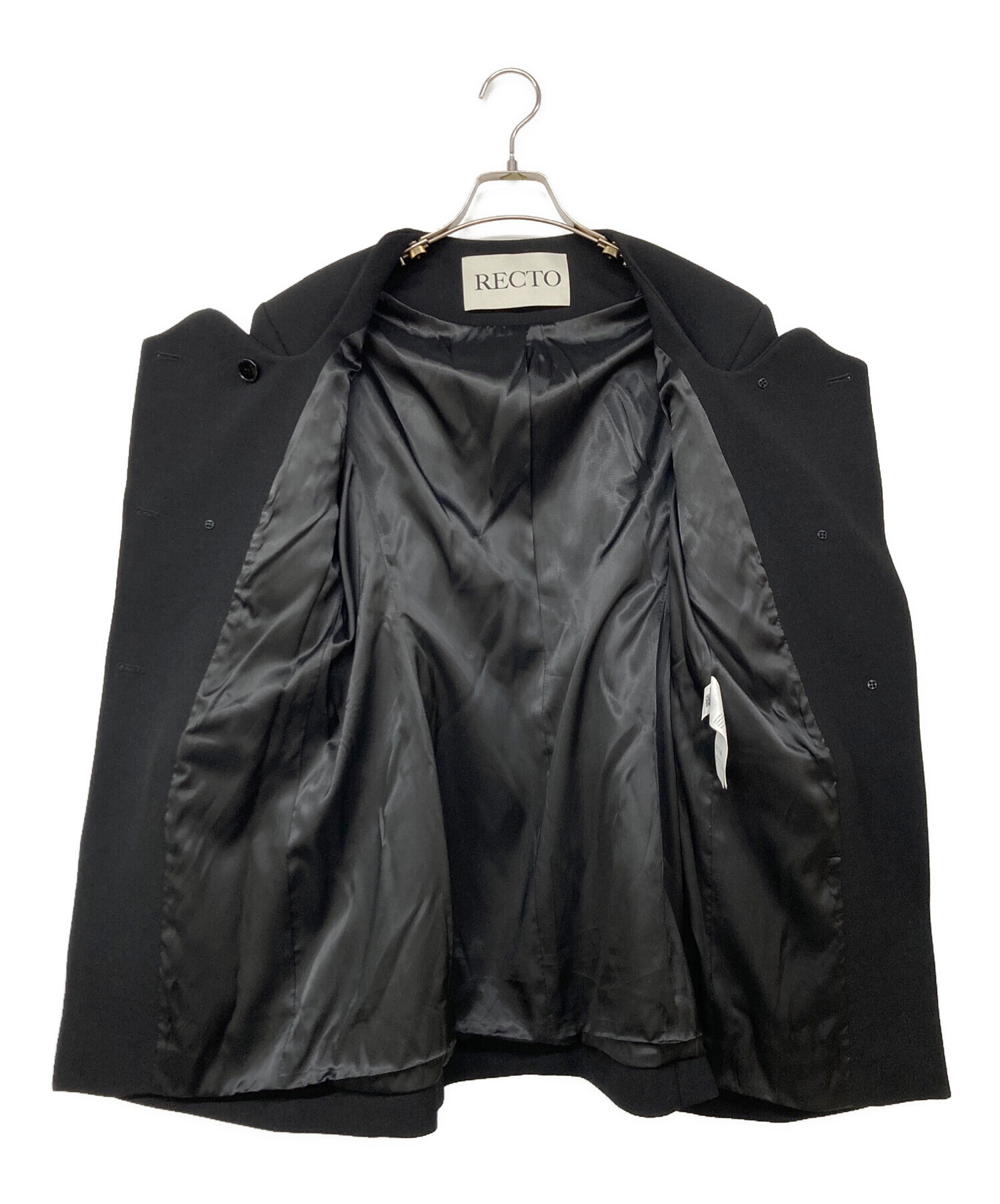 中古・古着通販】RECTO (レクト) SIGNATURE CURVED NECK LONG JACKET