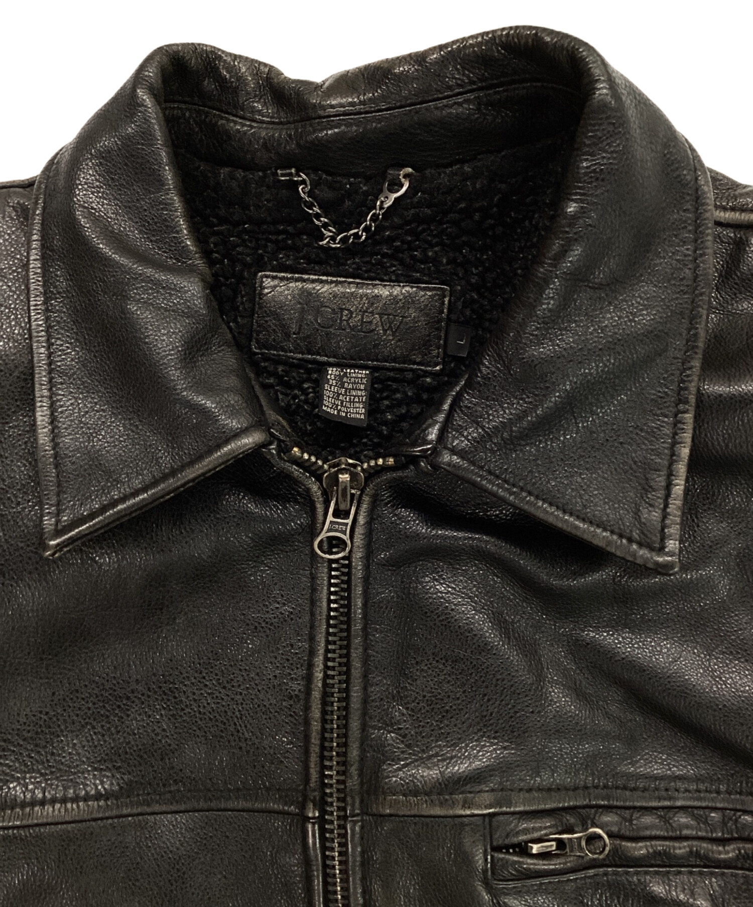 中古・古着通販】J.CREW (ジェイクルー) レザージップジャケット