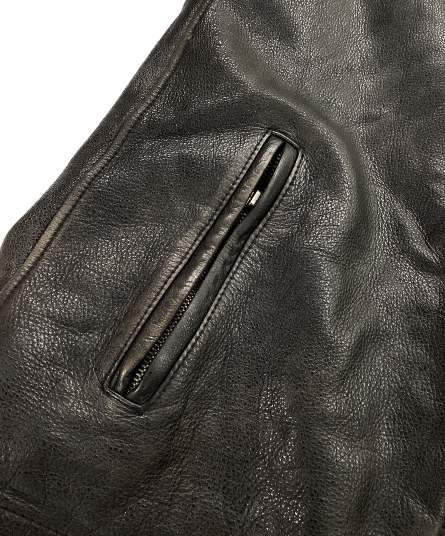 Jクルー　牛皮レザージャケット　J CREW 90年代 旧タグ J.CREW ジェイクルー レザージャケット メンズM 古着