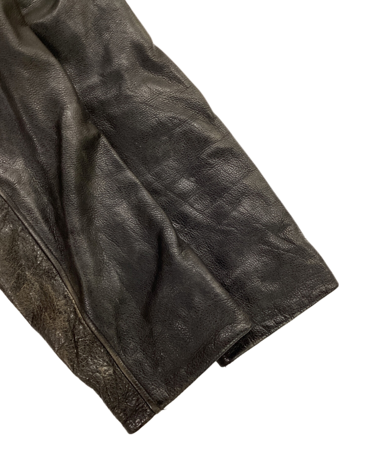 Jクルー　牛皮レザージャケット　J CREW 90年代 旧タグ J.CREW ジェイクルー レザージャケット メンズM 古着