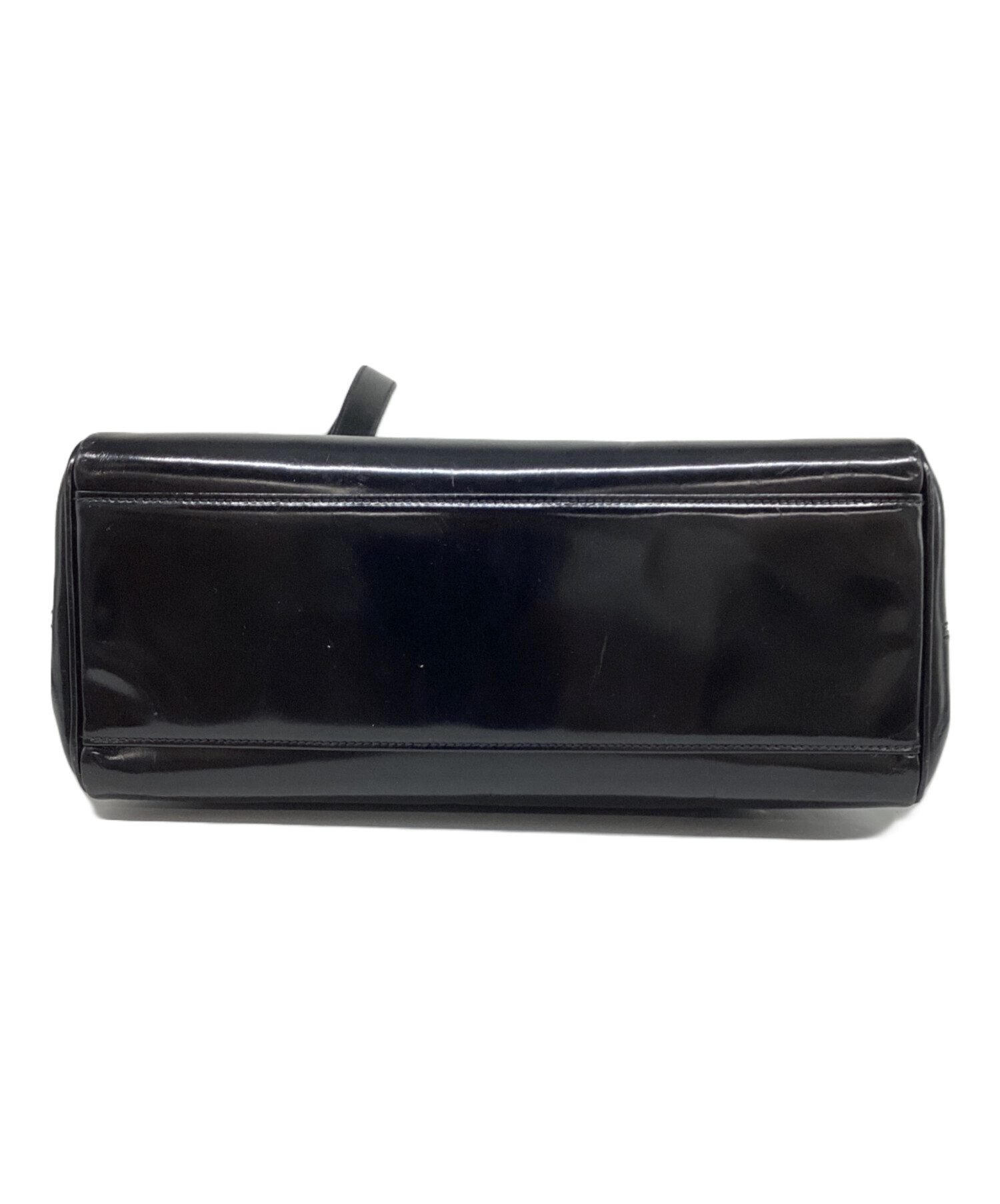 中古・古着通販】PRADA (プラダ) エナメルショルダーバッグ ブラック
