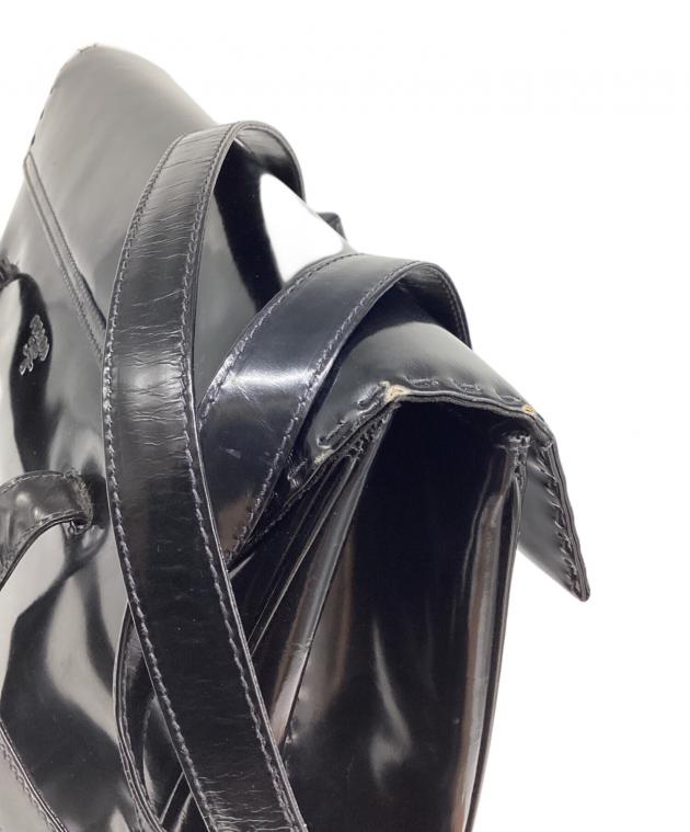 中古・古着通販】PRADA (プラダ) エナメルショルダーバッグ ブラック