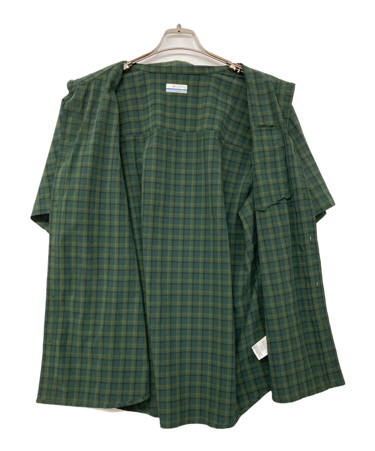 コロンビア　緑チェック 中古・古着通販】Columbia (コロンビア) チェックシャツ グリーン