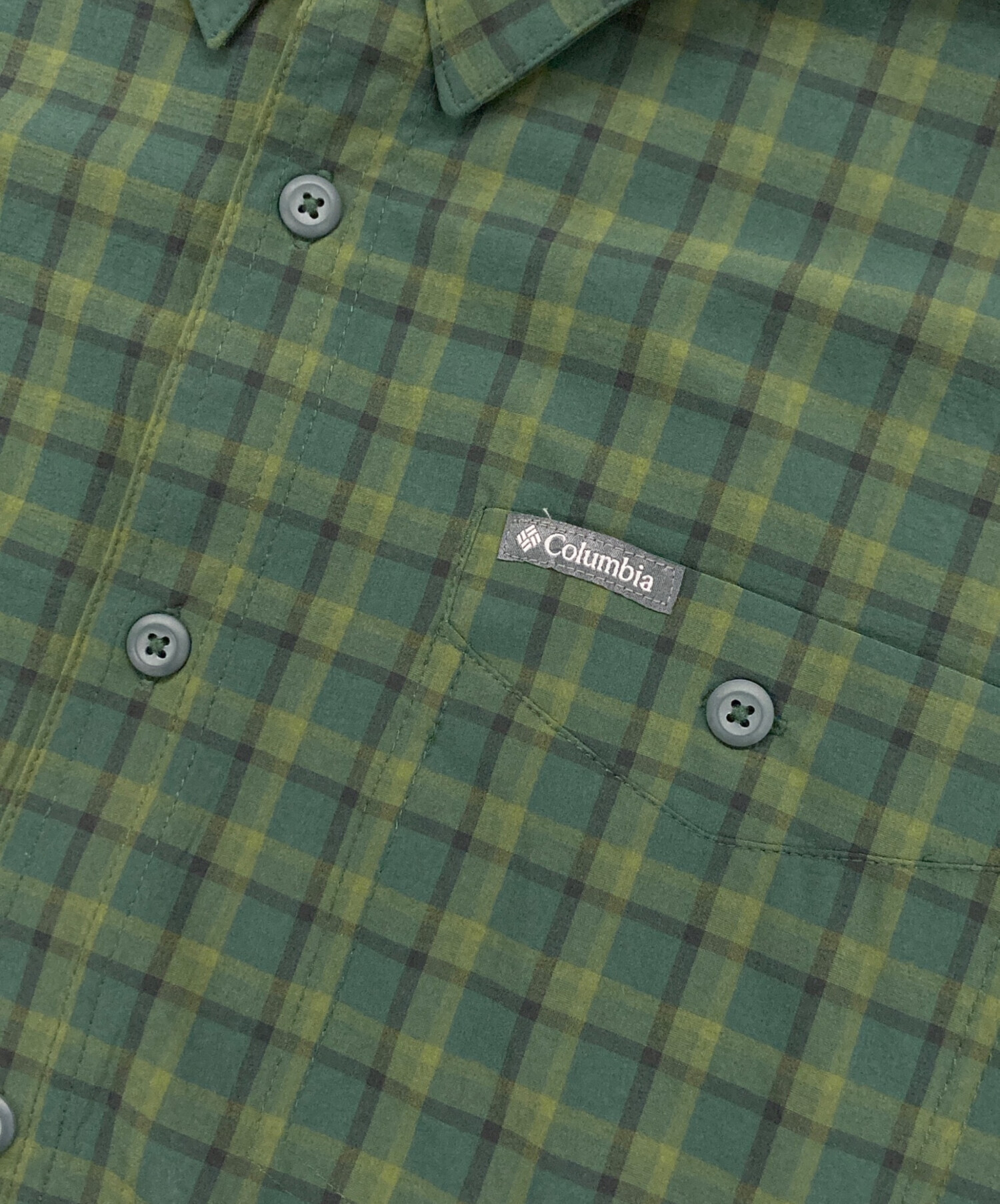 コロンビア　緑チェック 中古・古着通販】Columbia (コロンビア) チェックシャツ グリーン