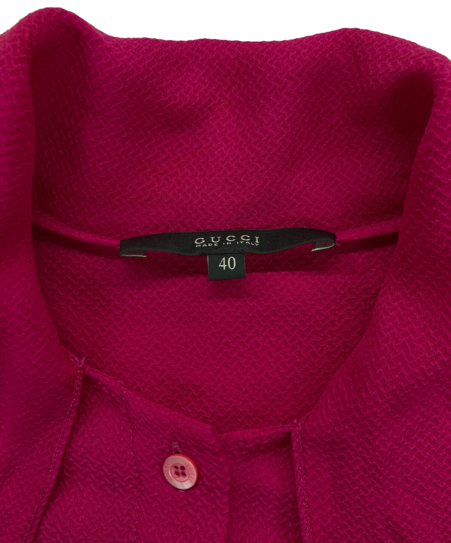 中古・古着通販】GUCCI (グッチ) シルクボウタイブラウス パープル