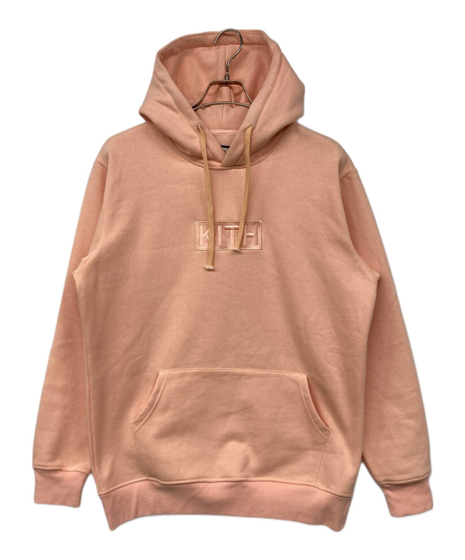 中古・古着通販】KITH (キス) ロゴ刺繍パーカー ピンク サイズ:L