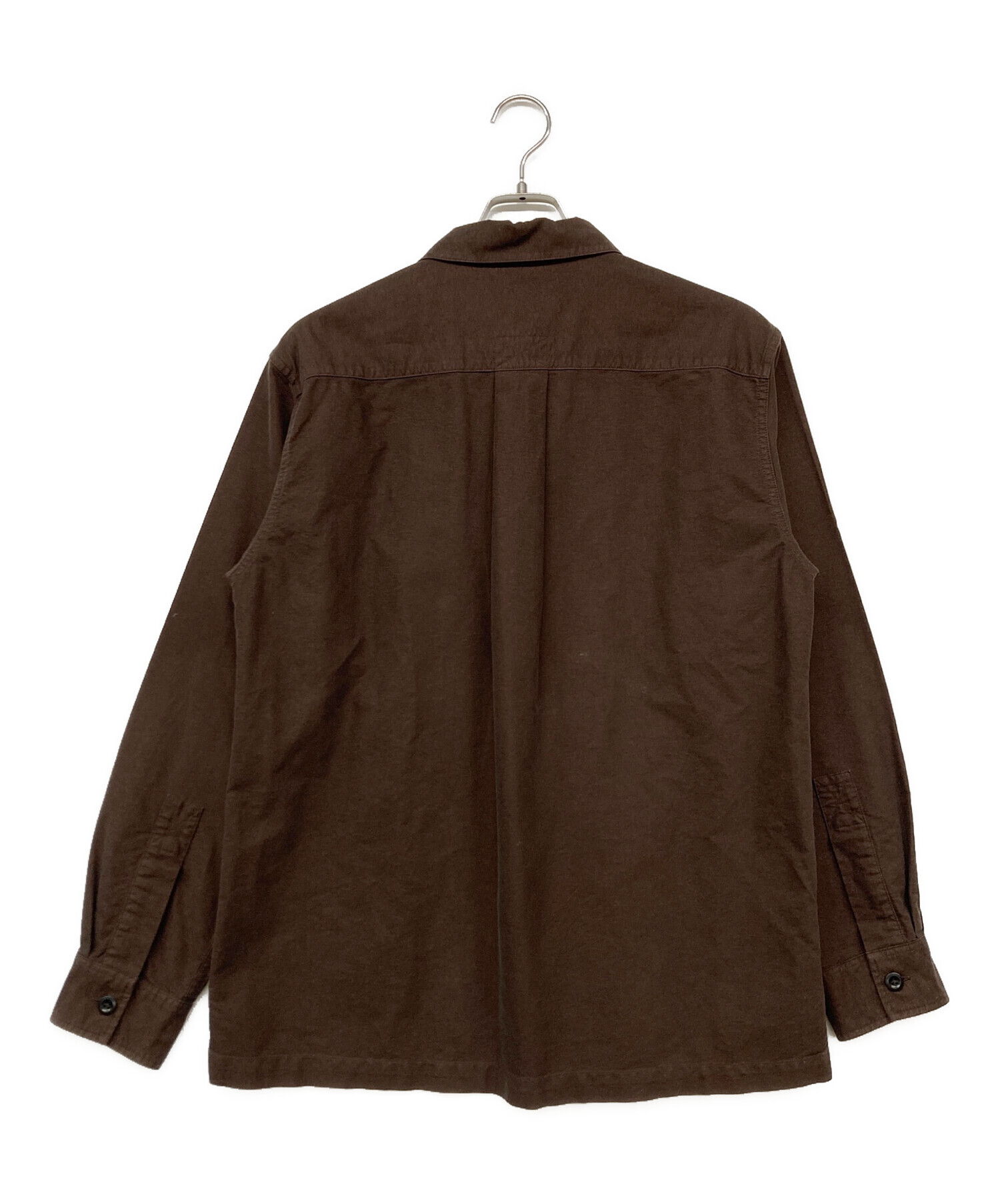 MHL. ブラウン長袖シャツジャケット 中古・古着通販】MHL (エムエイチエル) 長袖シャツ ブラウン サイズ:L