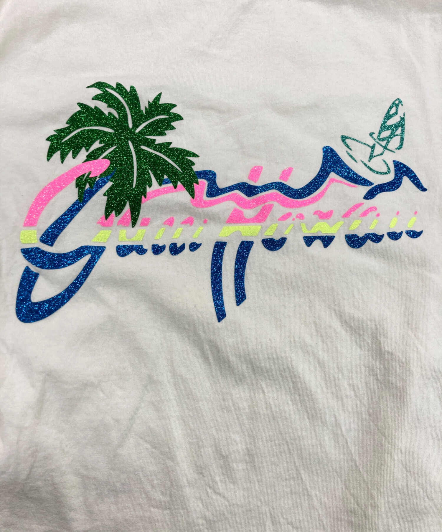 中古・古着通販】GUCCI (グッチ) ハワイグリッターロゴプリント 中古・古着通販】GUCCI (グッチ) ハワイグリッターロゴプリント