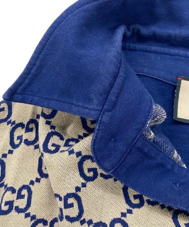 未使用 GUCCI 未使用　GG コットンシルクジャカード ポロシャツ　XL GUCCI☆マキシGG シルクコットン ポロシャツ☆すぐ届く！ (GUCCI