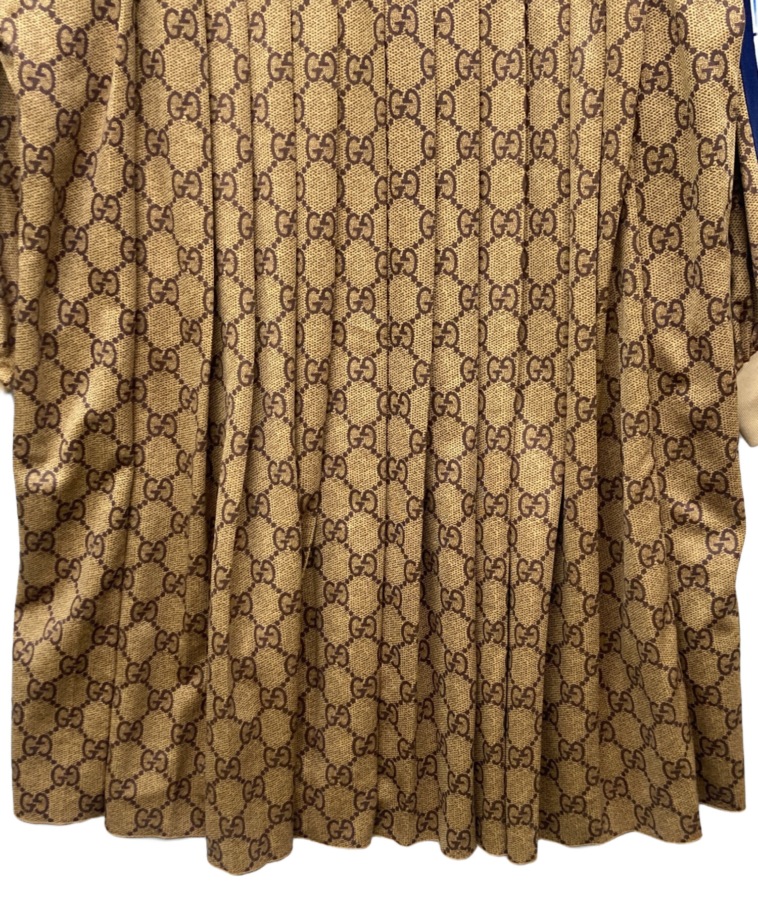 GUCCI テクニカルカラー切替バックプリーツジャージーパーカー