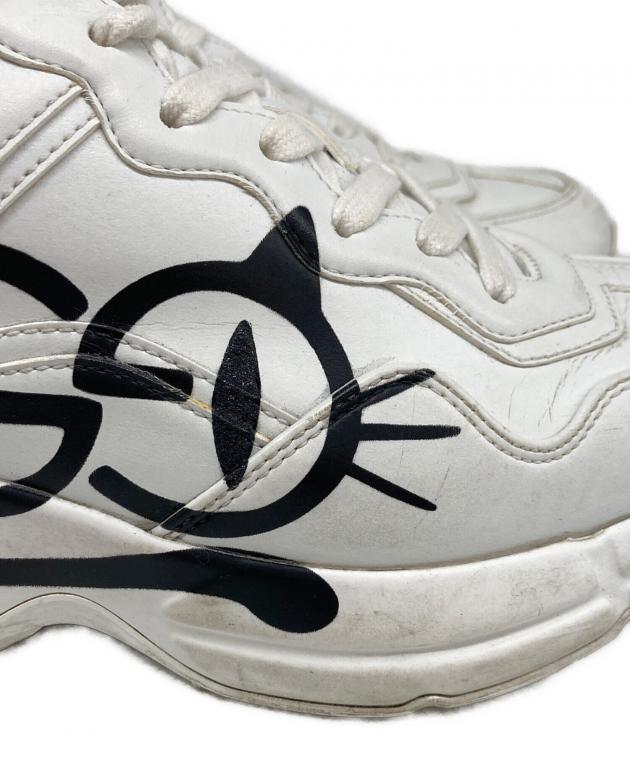 中古・古着通販】GUCCI (グッチ) Cat Eyes Sneakers ホワイト サイズ