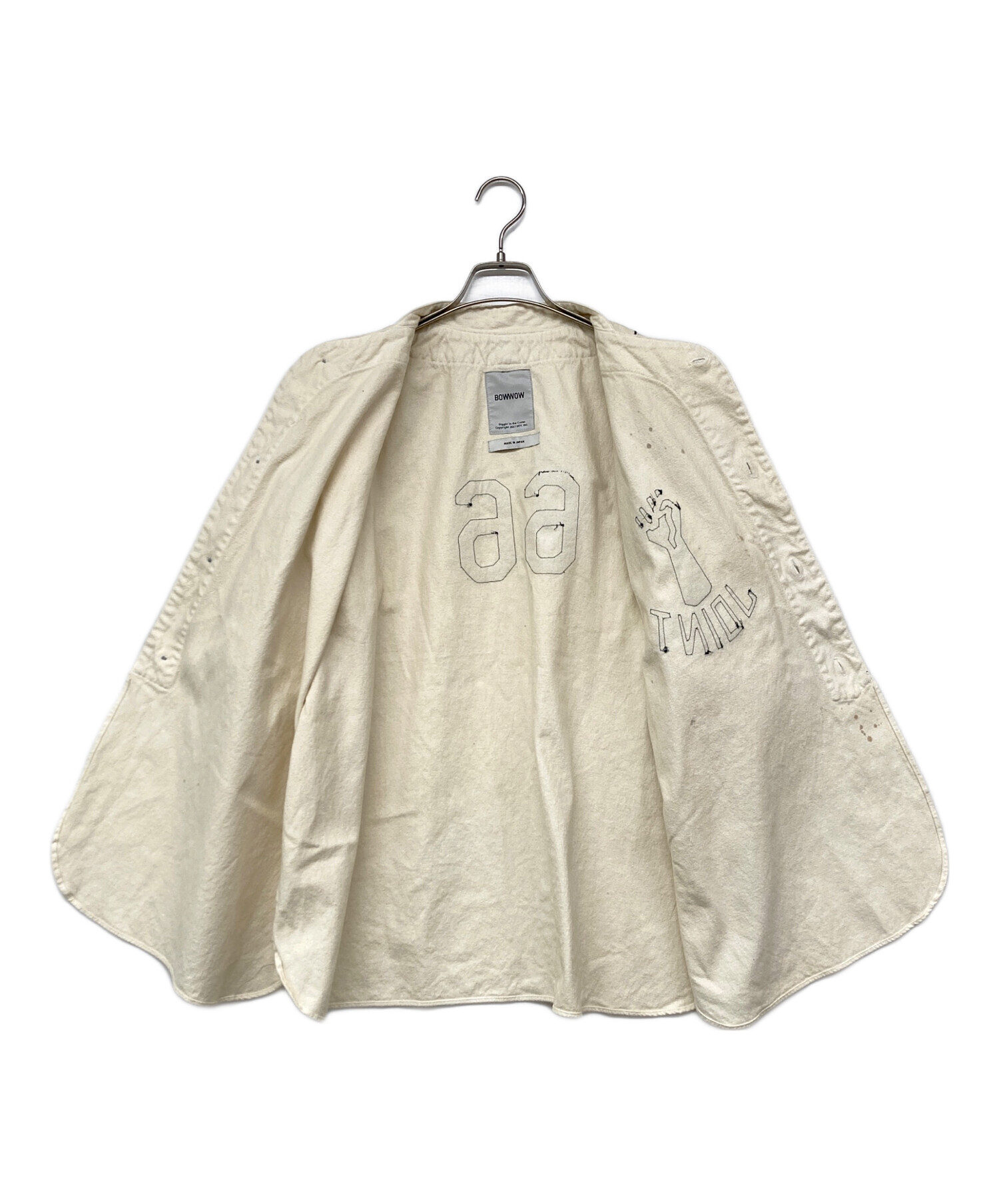 中古・古着通販】BOWWOW (バウワウ) JOINT BASEBALL SHIRT ベージュ