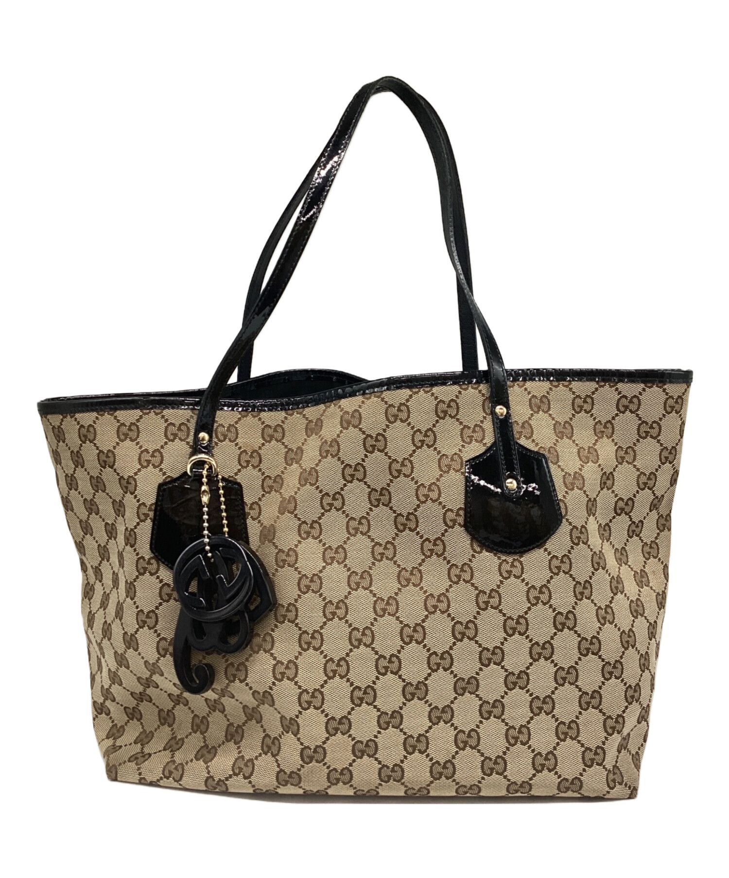 中古・古着通販】GUCCI (グッチ) GGキャンバストートバッグ ベージュ 