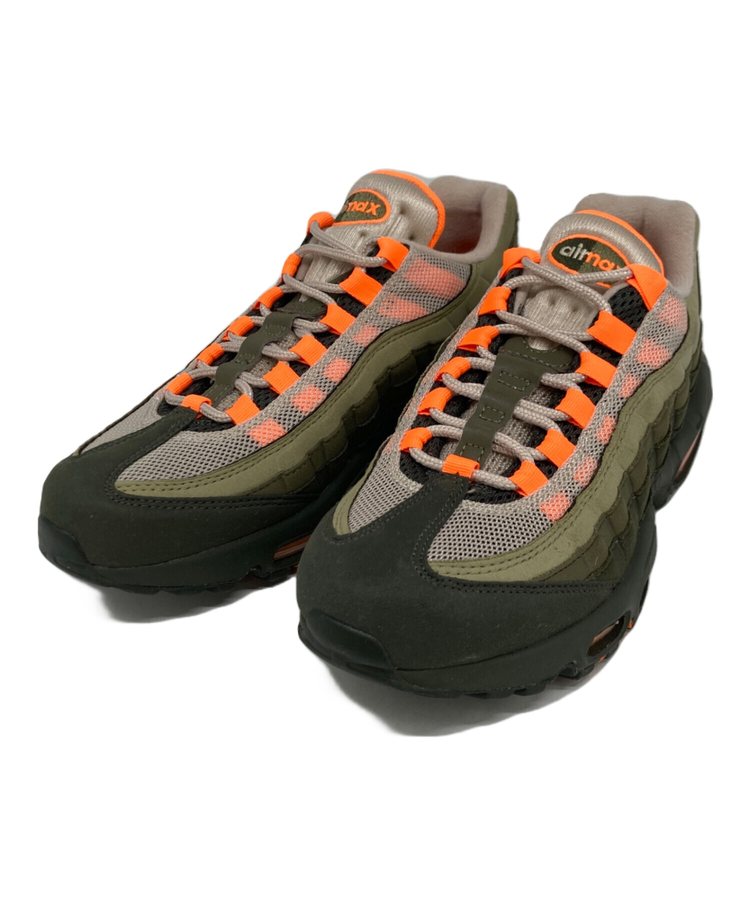 中古・古着通販】NIKE (ナイキ) スニーカー カーキ×オレンジ サイズ 