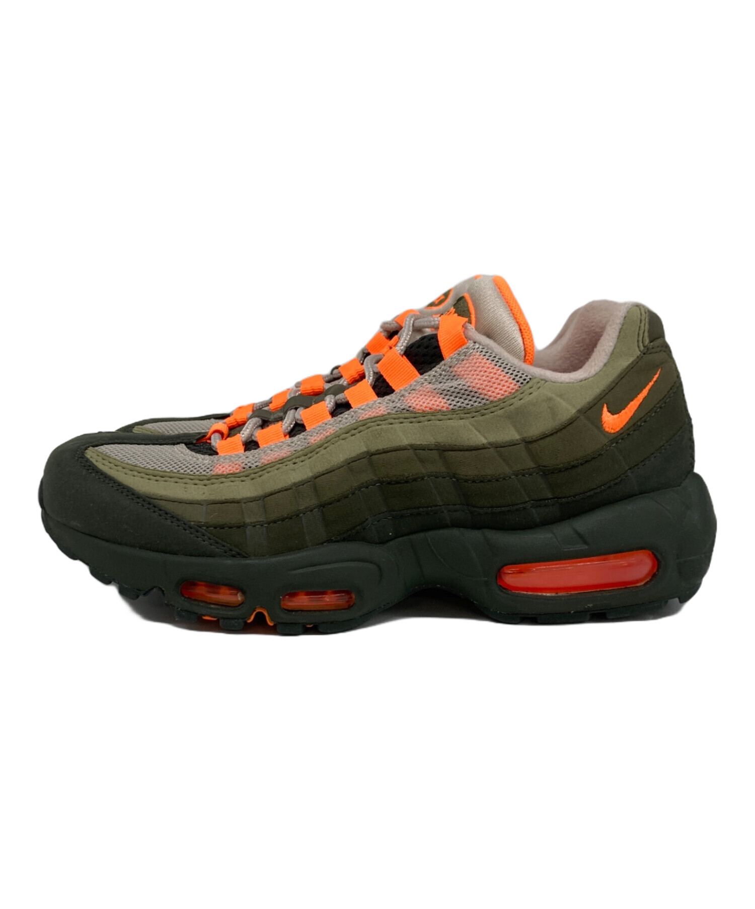 中古・古着通販】NIKE (ナイキ) スニーカー カーキ×オレンジ サイズ 