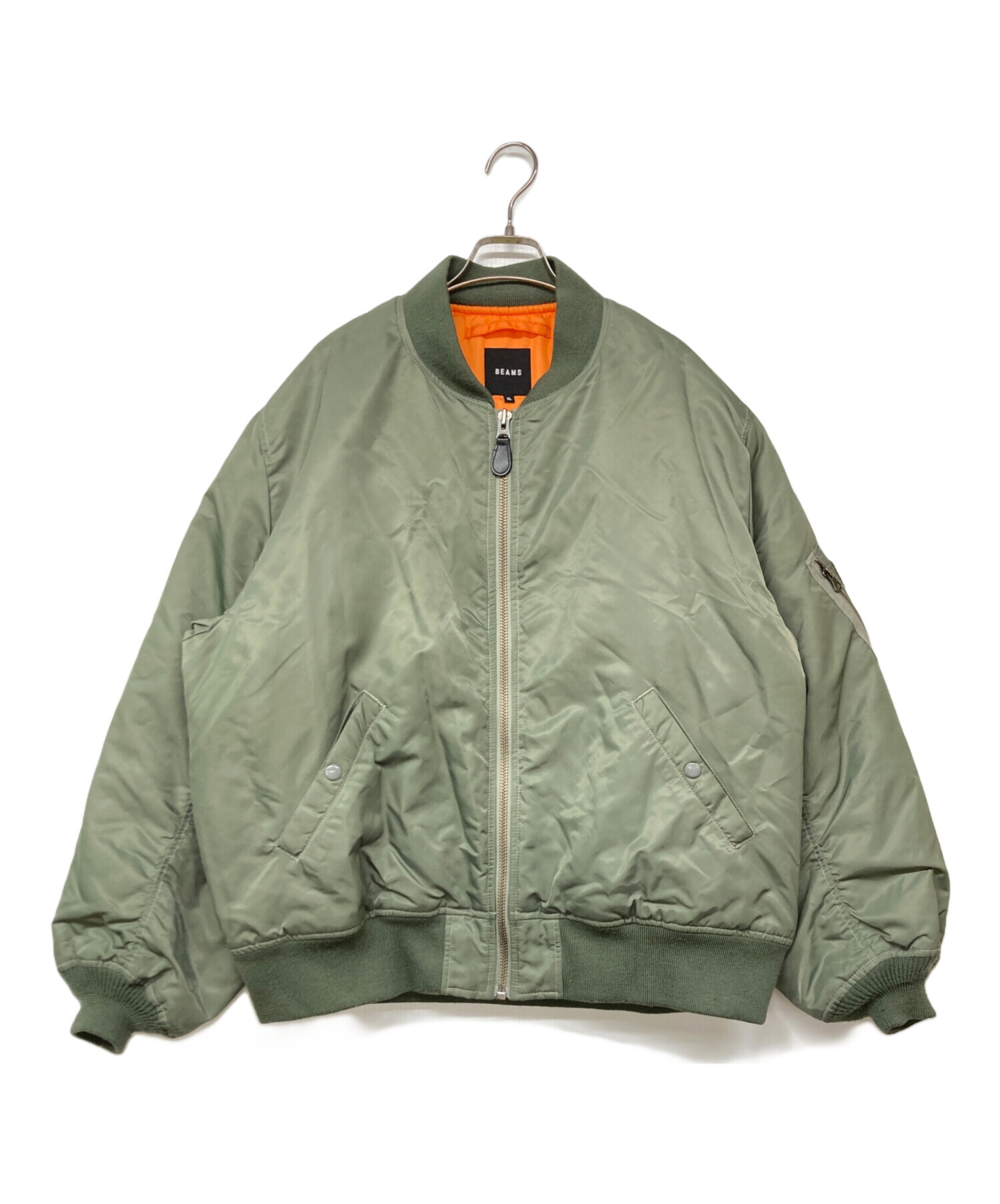 MA-1 ビームス/BEAMS カーキ L 中古・古着通販】BEAMS (ビームス) MA-1ジャケット カーキ