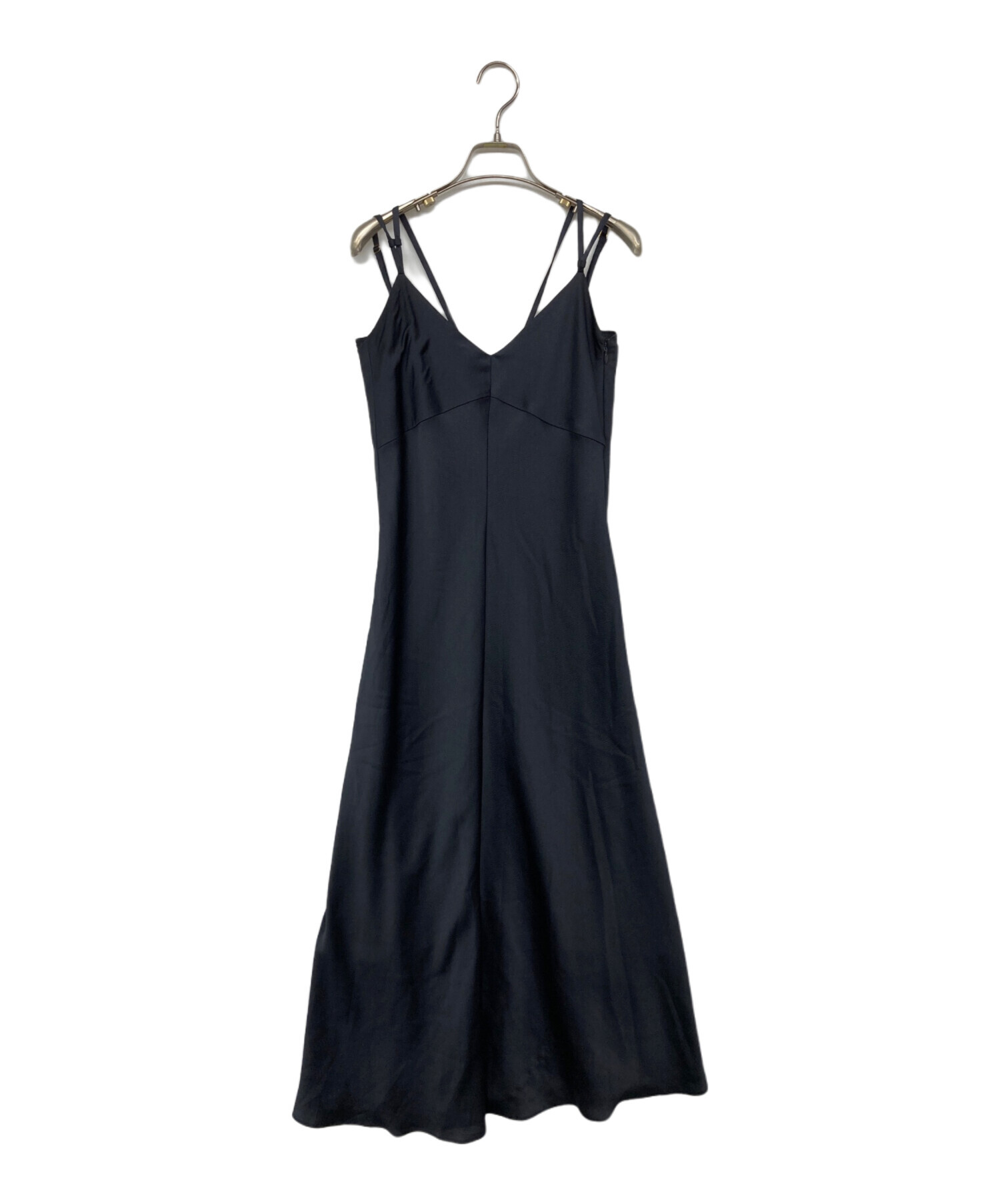 CADUNE カデュネ リネンライクティアードキャミ ブラック キャミ