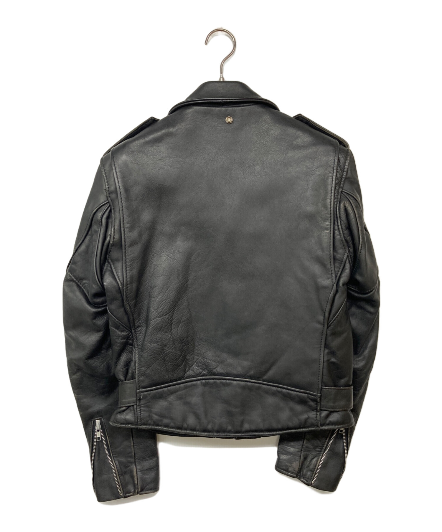 Schott ブラック レザー ジャケット 38