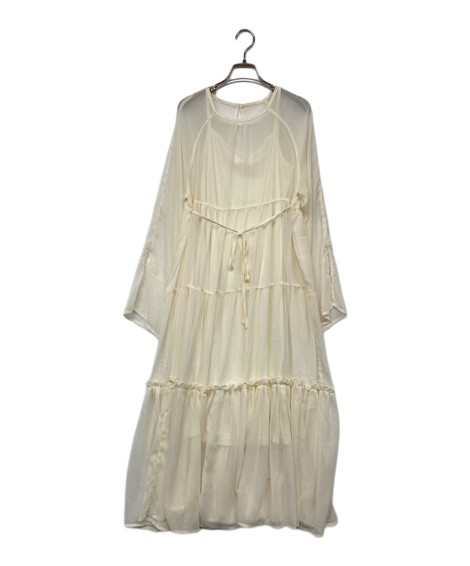 中古・古着通販】Louren (ローレン) シアーワンピース アイボリー 