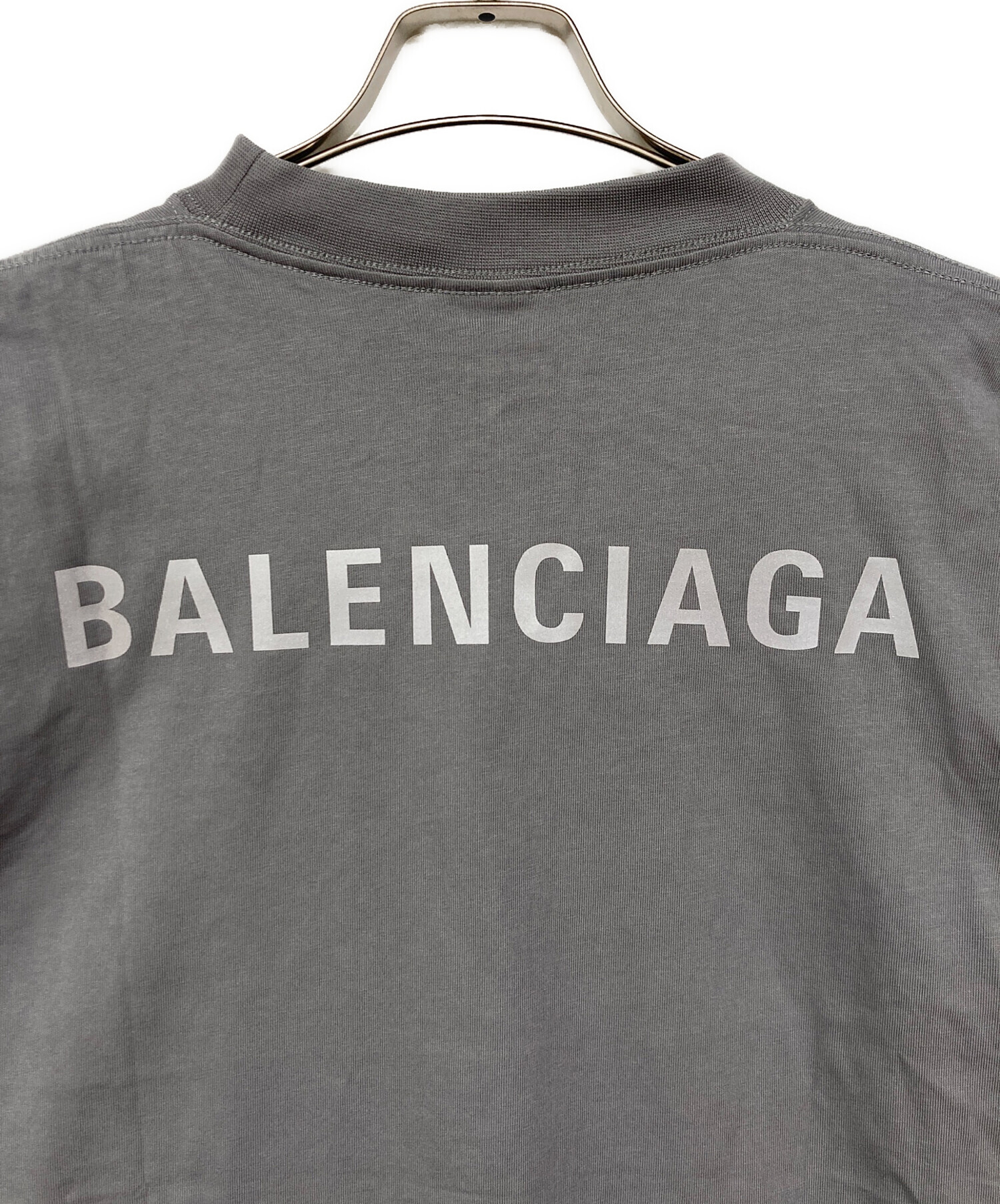 BALENCIAGA バレンシアガ Tシャツ・カットソー XS グレー 【古着】【中古】 中古・古着通販】BALENCIAGA (バレンシアガ) POLITICAL CAMPAIGN LARGE