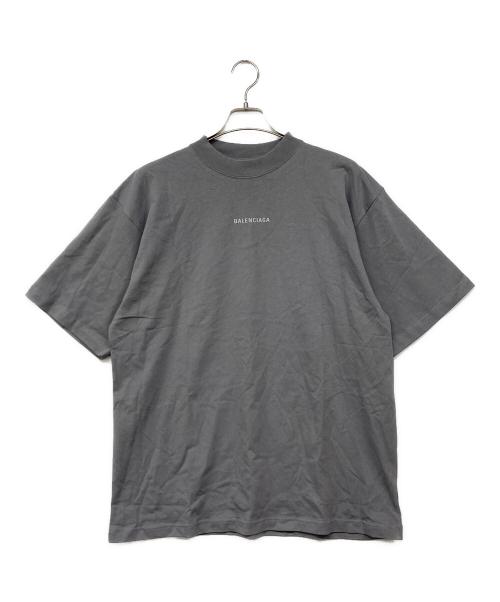BALENCIAGA ダークグレー Tシャツ Lサイズ BALENCIAGA(バレンシアガ) ロゴプリントオーバーサイズTシャツ